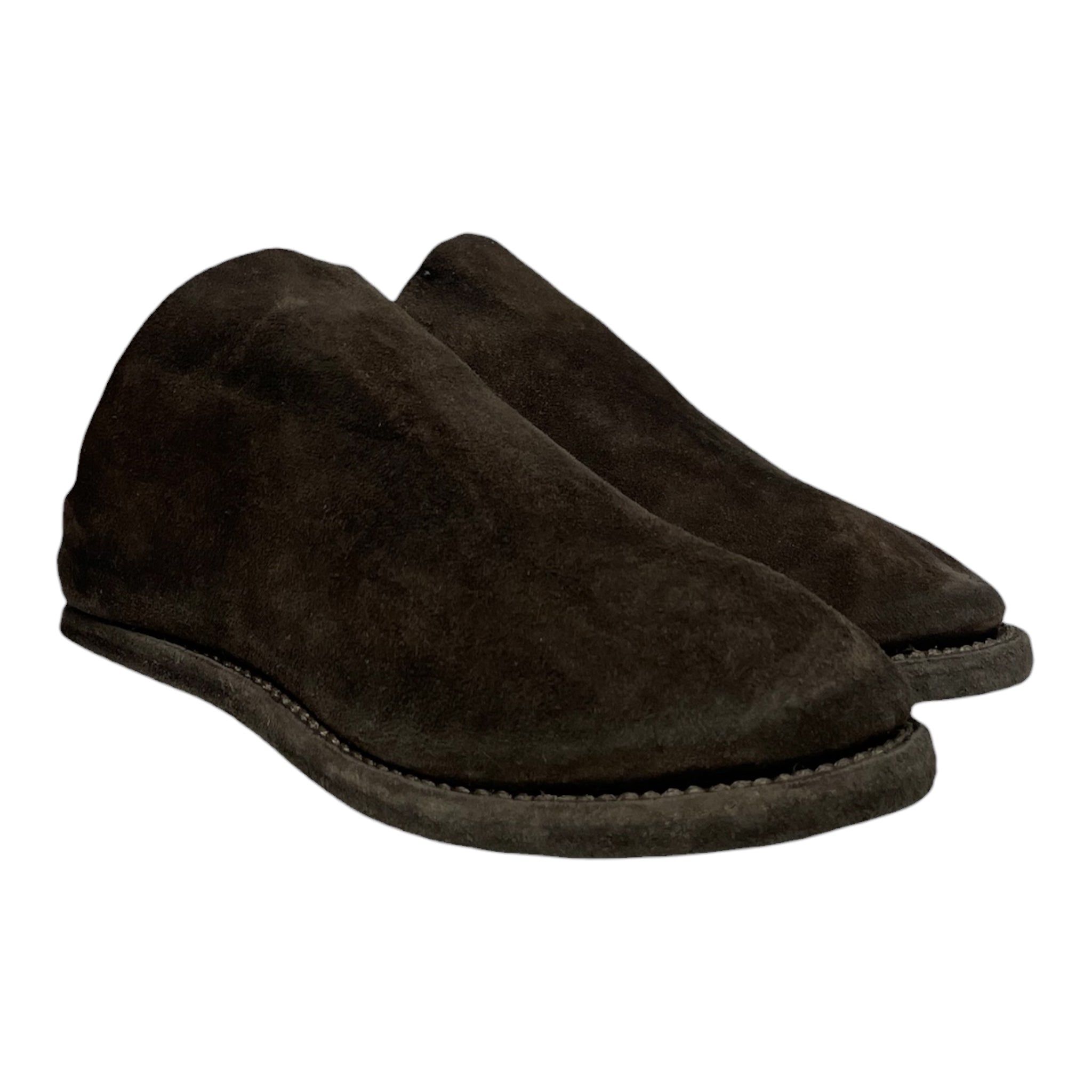 GUIDI/Loafers/EU 36/Suede/BRW/ONE-PIECE SUEDE SLIP-ON view 1