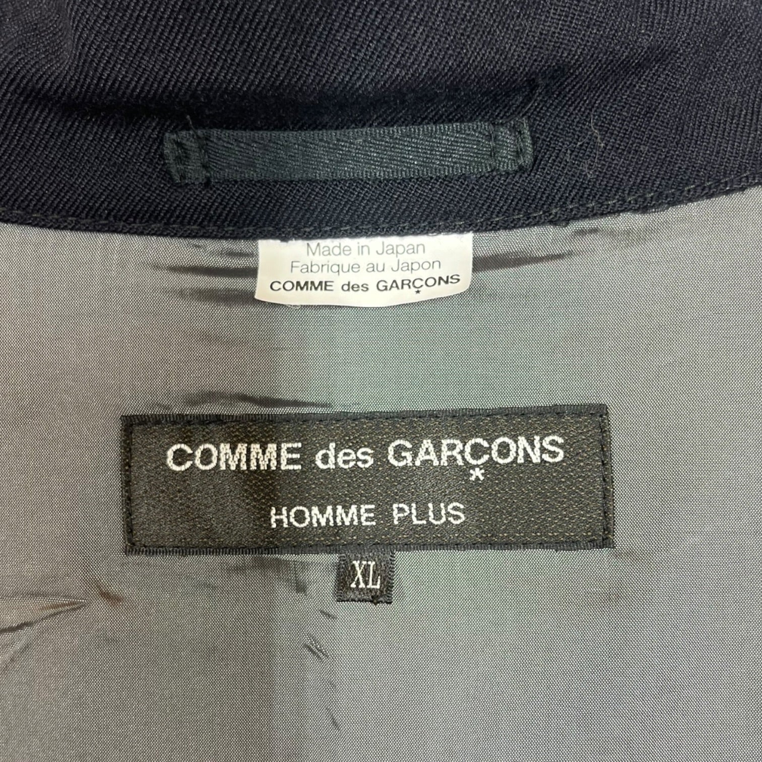 COMME des GARCONS HOMME PLUS/Jacket/XL/Wool/BLK/double breasted duster view 3