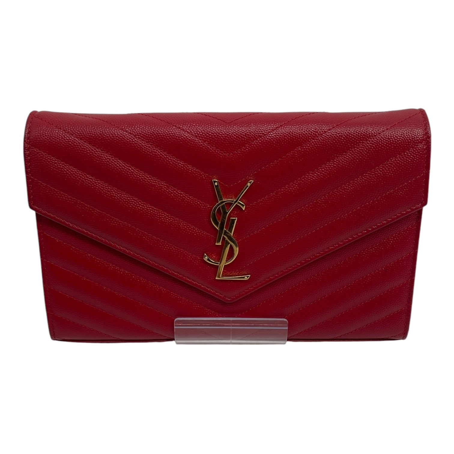 SAINT LAURENT/Bag/Leather/RED/MONOGRAM ENVELOPE BAG view 1