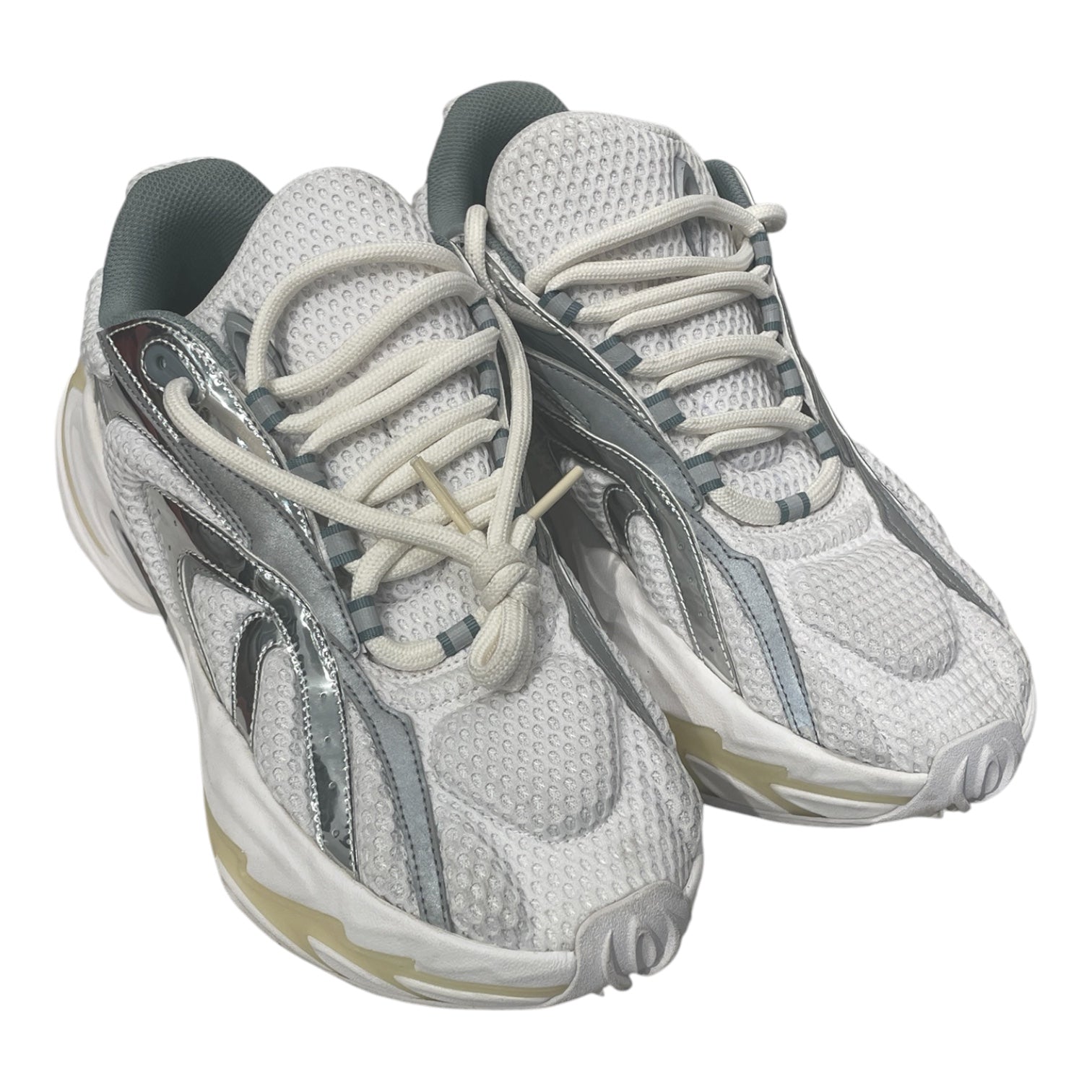 Various Timeless Arts/Low-Sneakers/US 11/Polyester/WHT/"SNOW WHITE" LIQUID LUSTER view 1