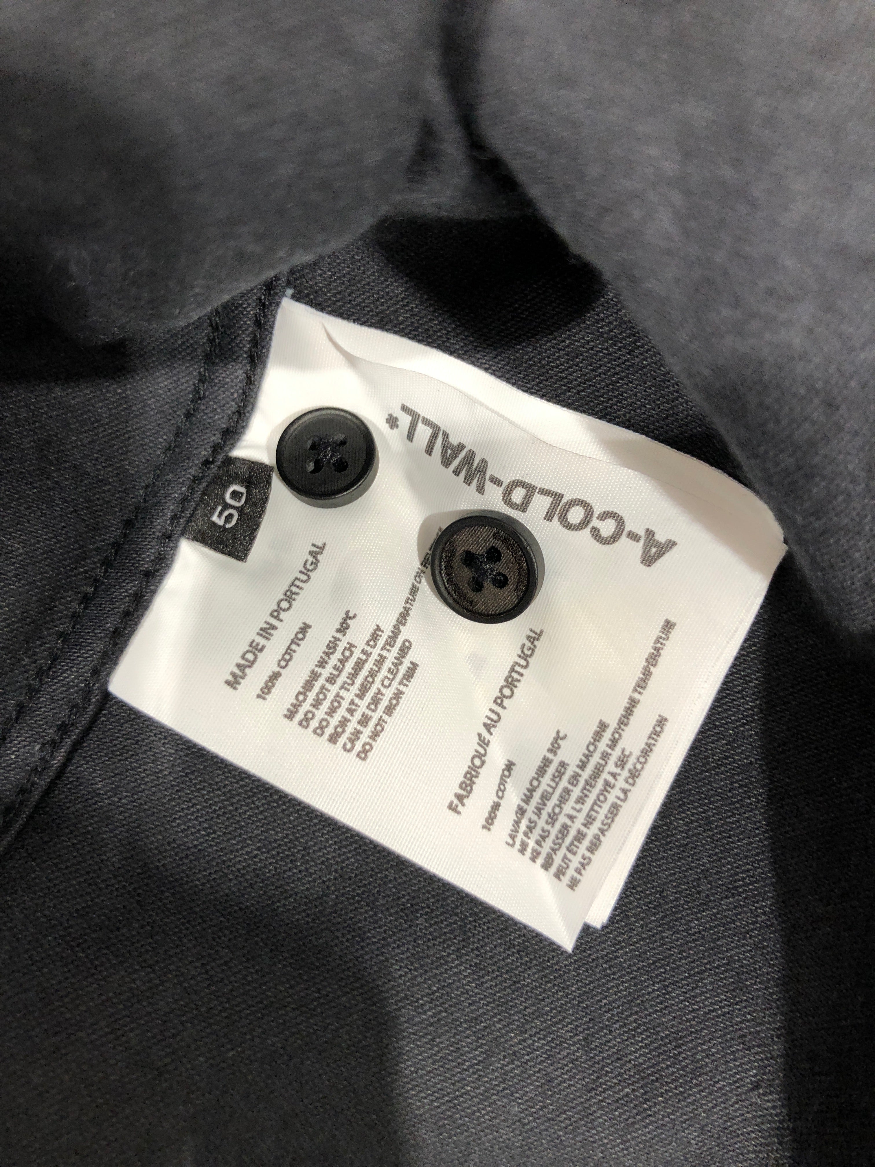 A-COLD-WALL/Jacket/50/Cotton/BLK/STRIA SHIRT JACKET W/ ORANGE view 4