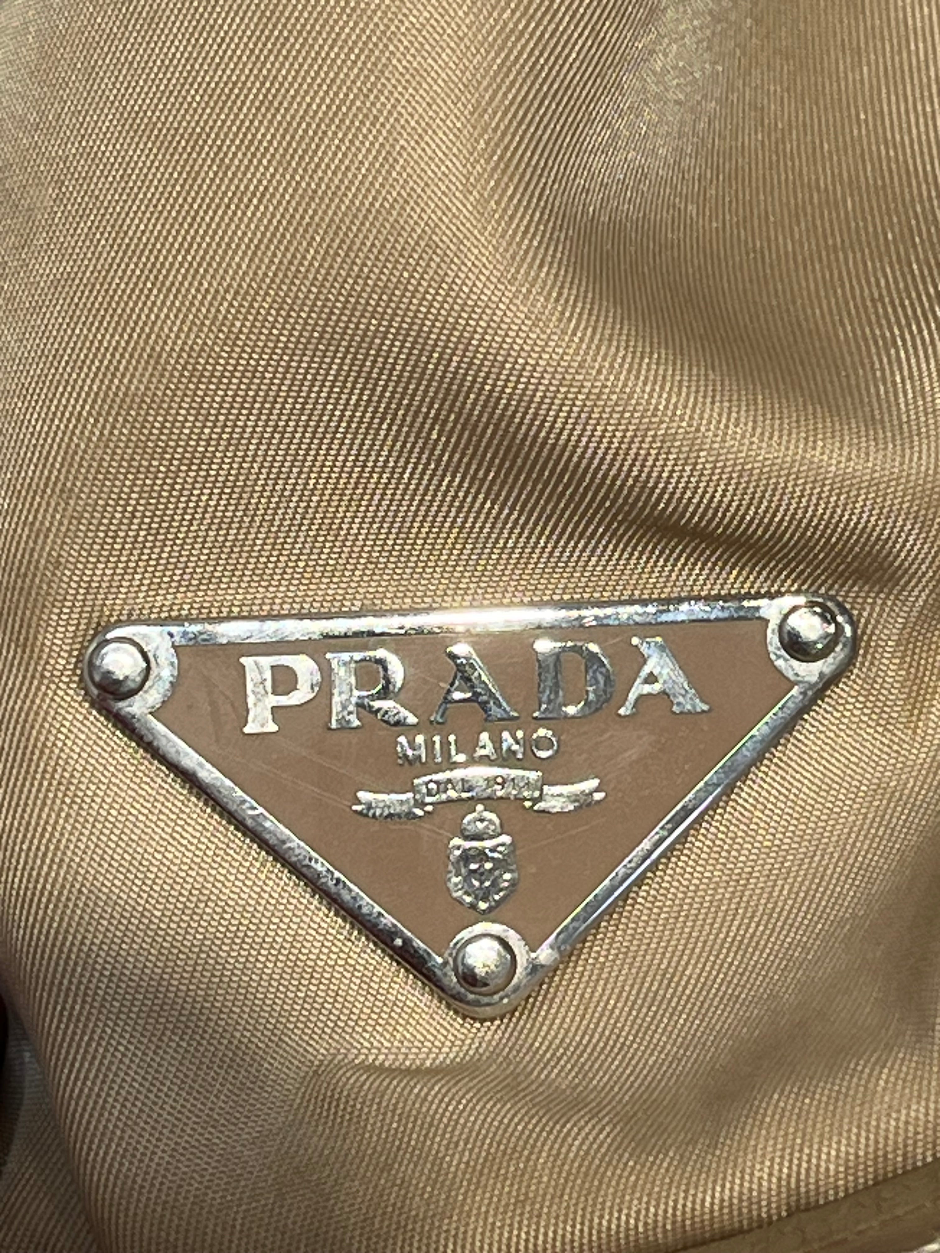 PRADA/Hand Bag/Nylon/BEG/VITELLO DAINO PUSHLOCK BAG view 5