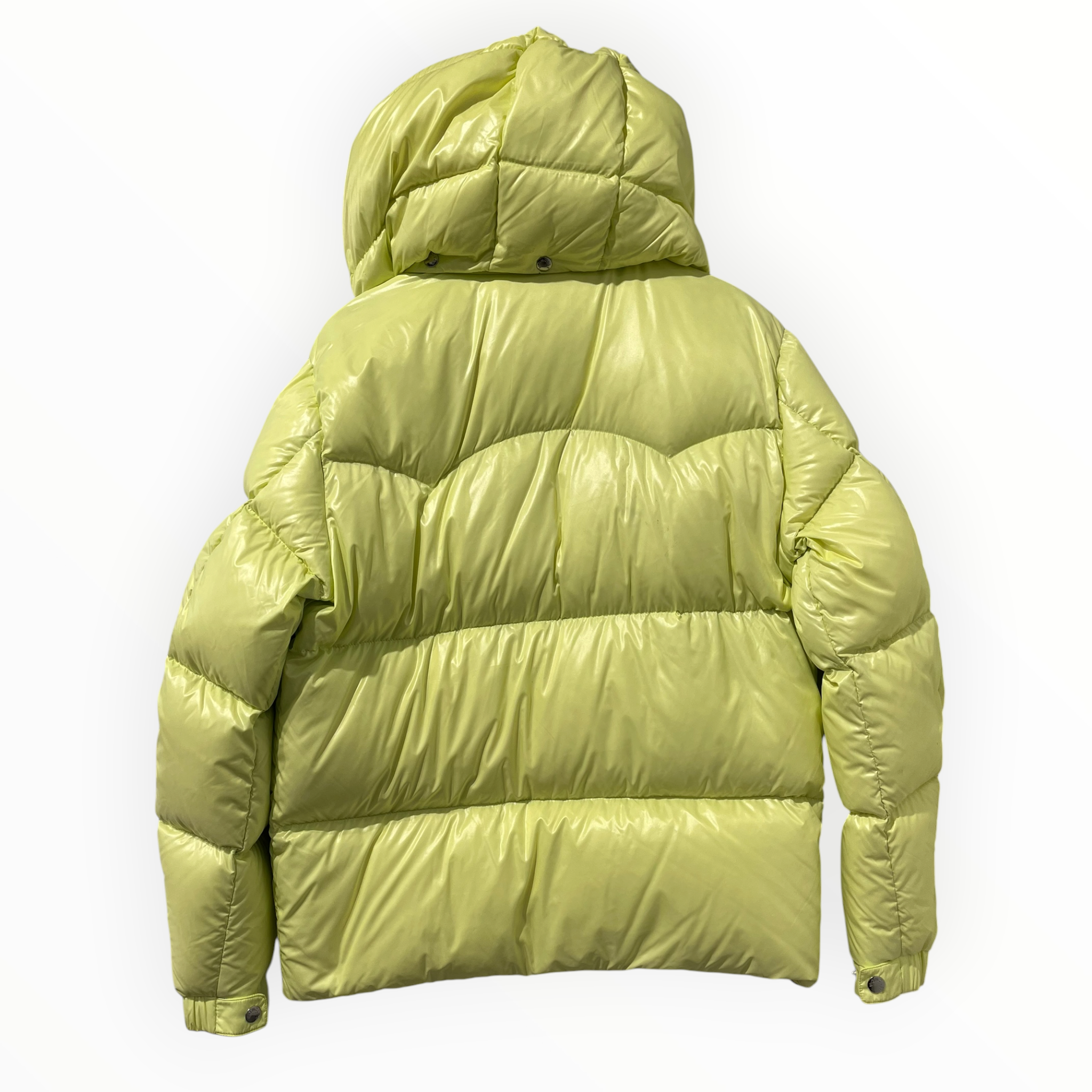 MONCLER/Puffer Jkt/5/Nylon/GRN/NEON GRN HOODED PUFFER JKT view 2