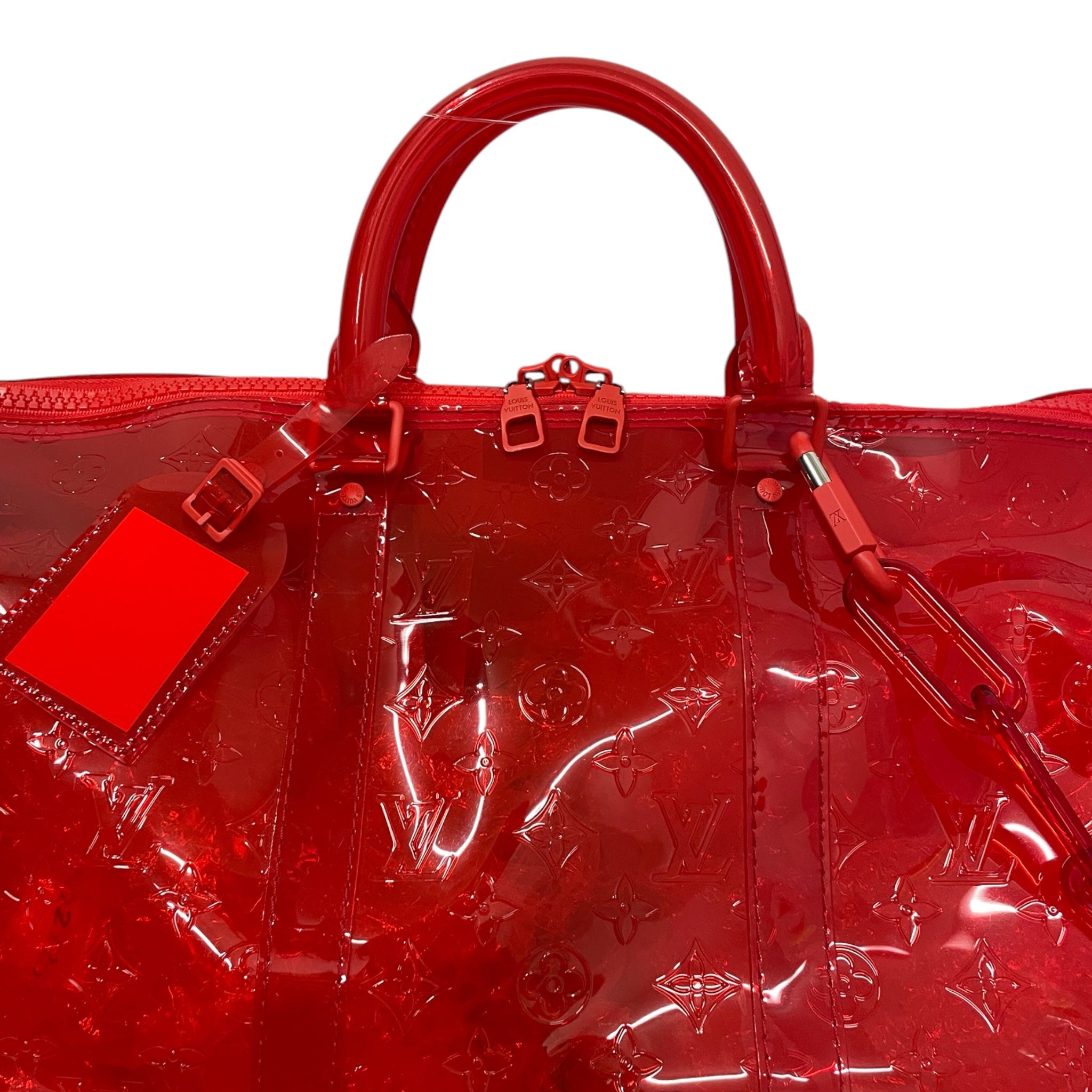 LOUIS VUITTON/Luggage/Monogram/RED/LOUIS VUITTON VINYL KEEPALL view 7