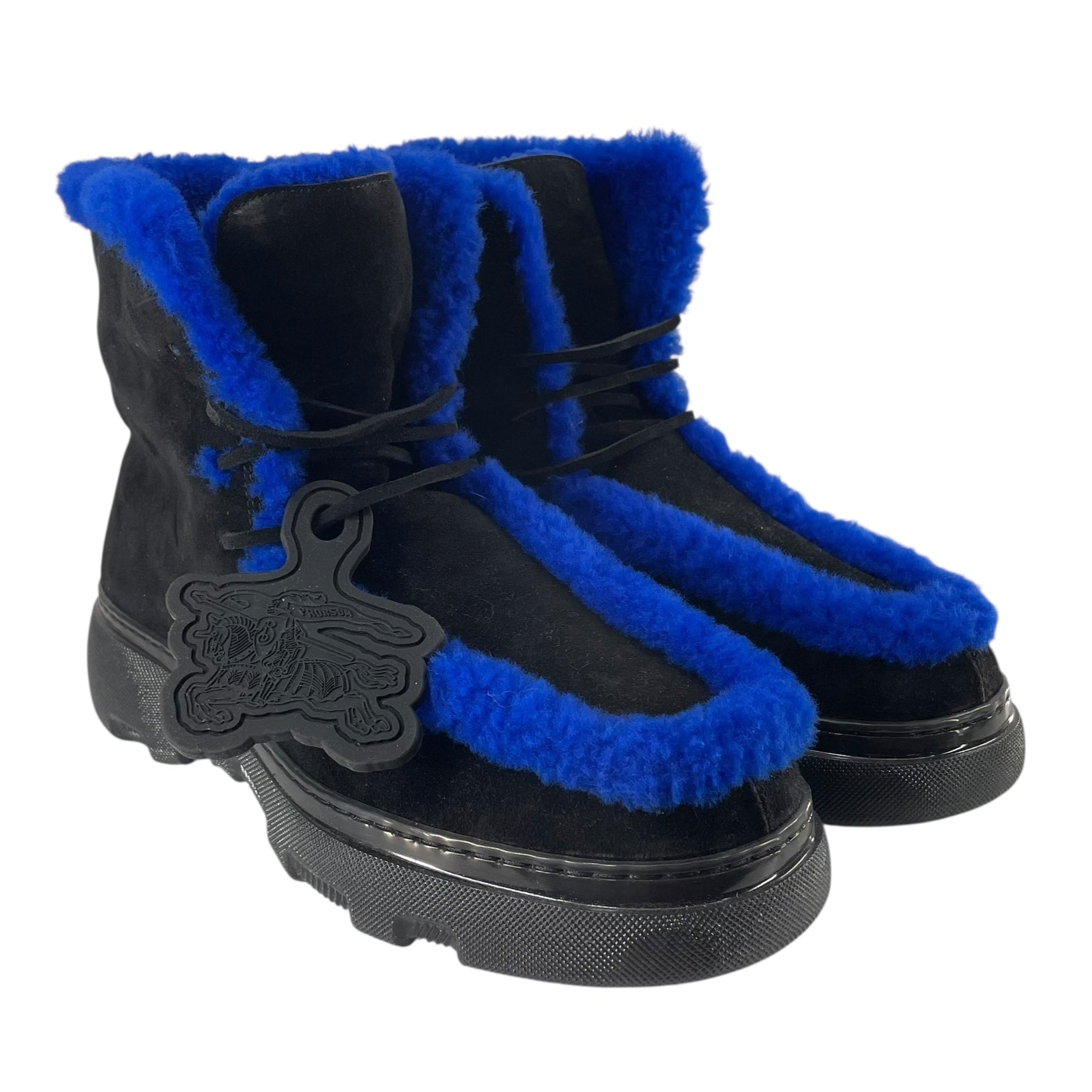 BURBERRY/Boots/EU 42/Wool/BLK/BLUE CHUGGA BOOT view 1