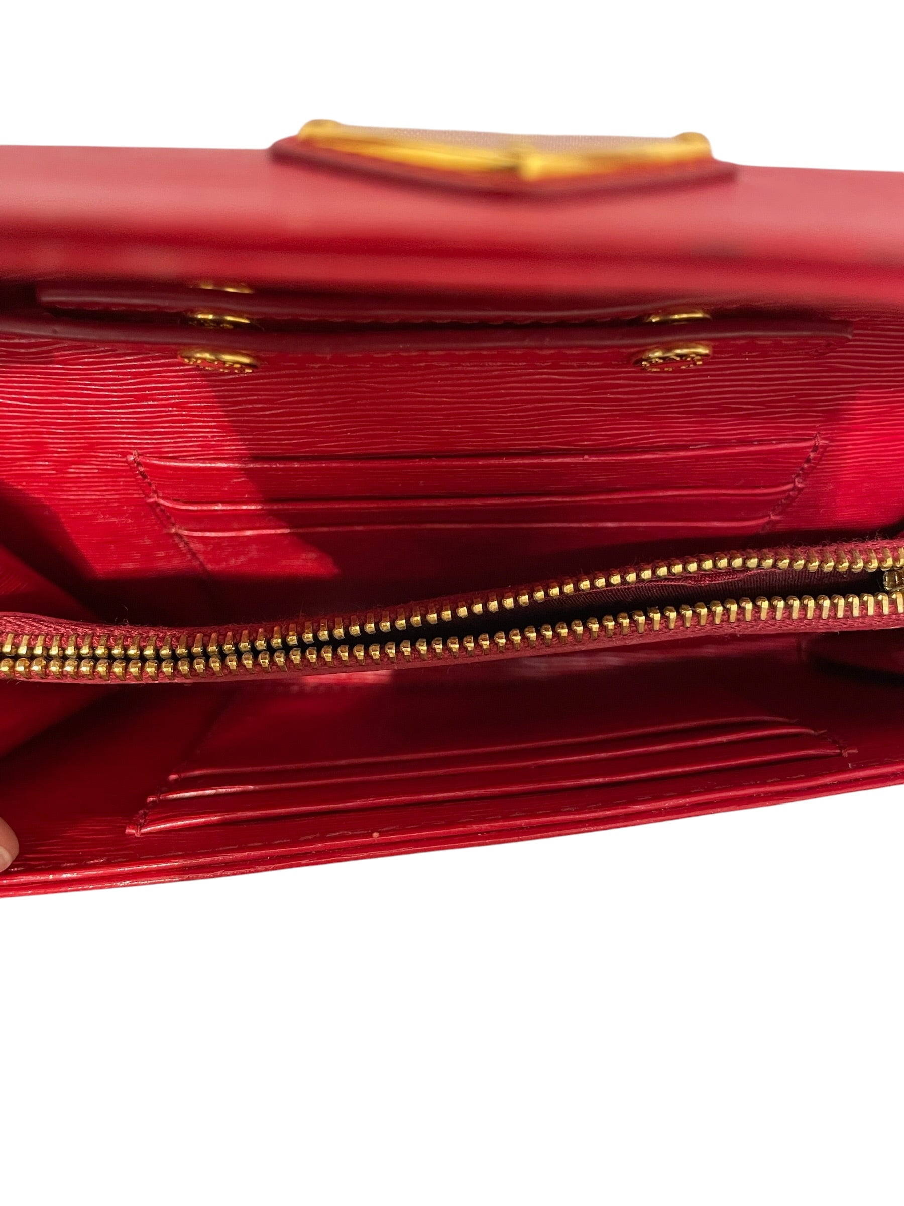 PRADA/Pouch/Leather/RED/Strap Wallet view 5