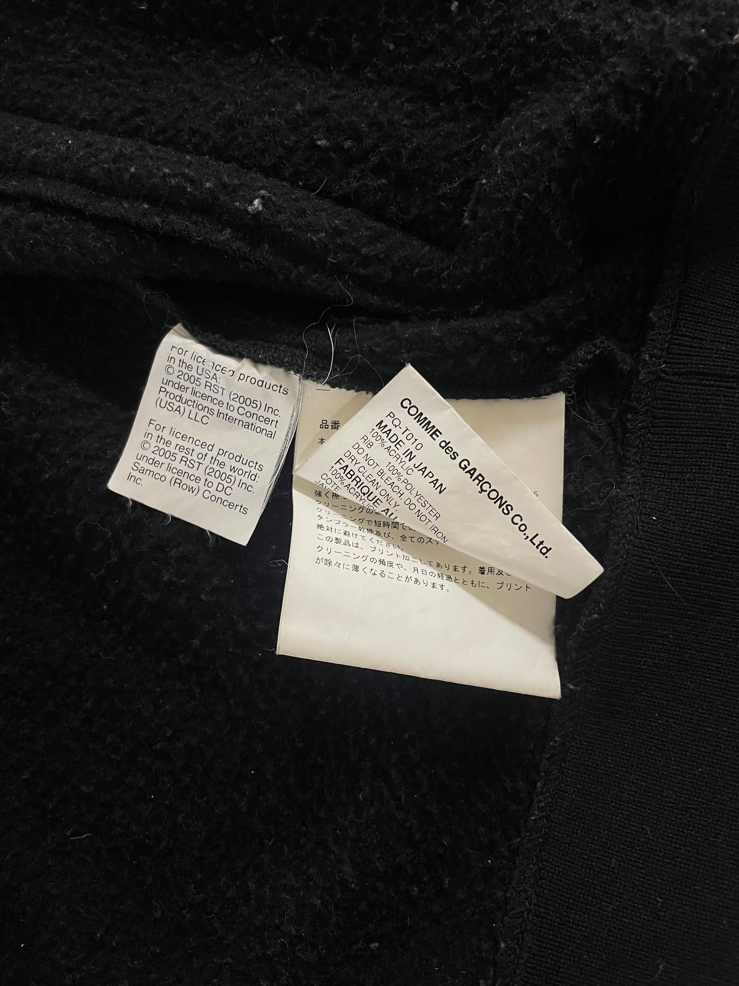COMME des GARCONS HOMME PLUS/Sweatshirt/L/Acrylic/BLK/BLK ZIPPER COLLAR SWEATSHIRT view 5