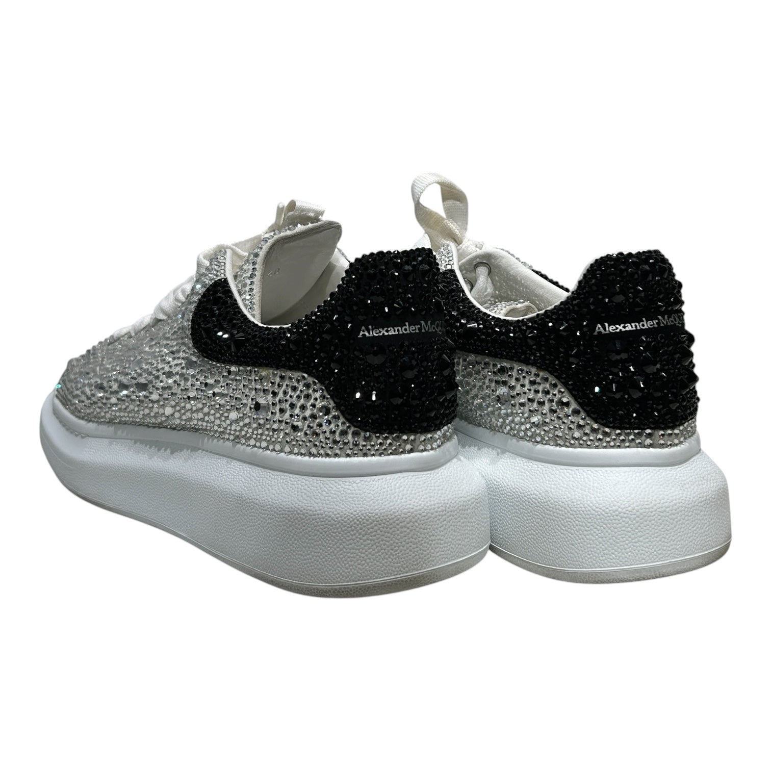 Alexander McQueen/Low-Sneakers/EU 44.5/Iridescent/SLV/CRYSTAL STUDDED SNEAKER view 2