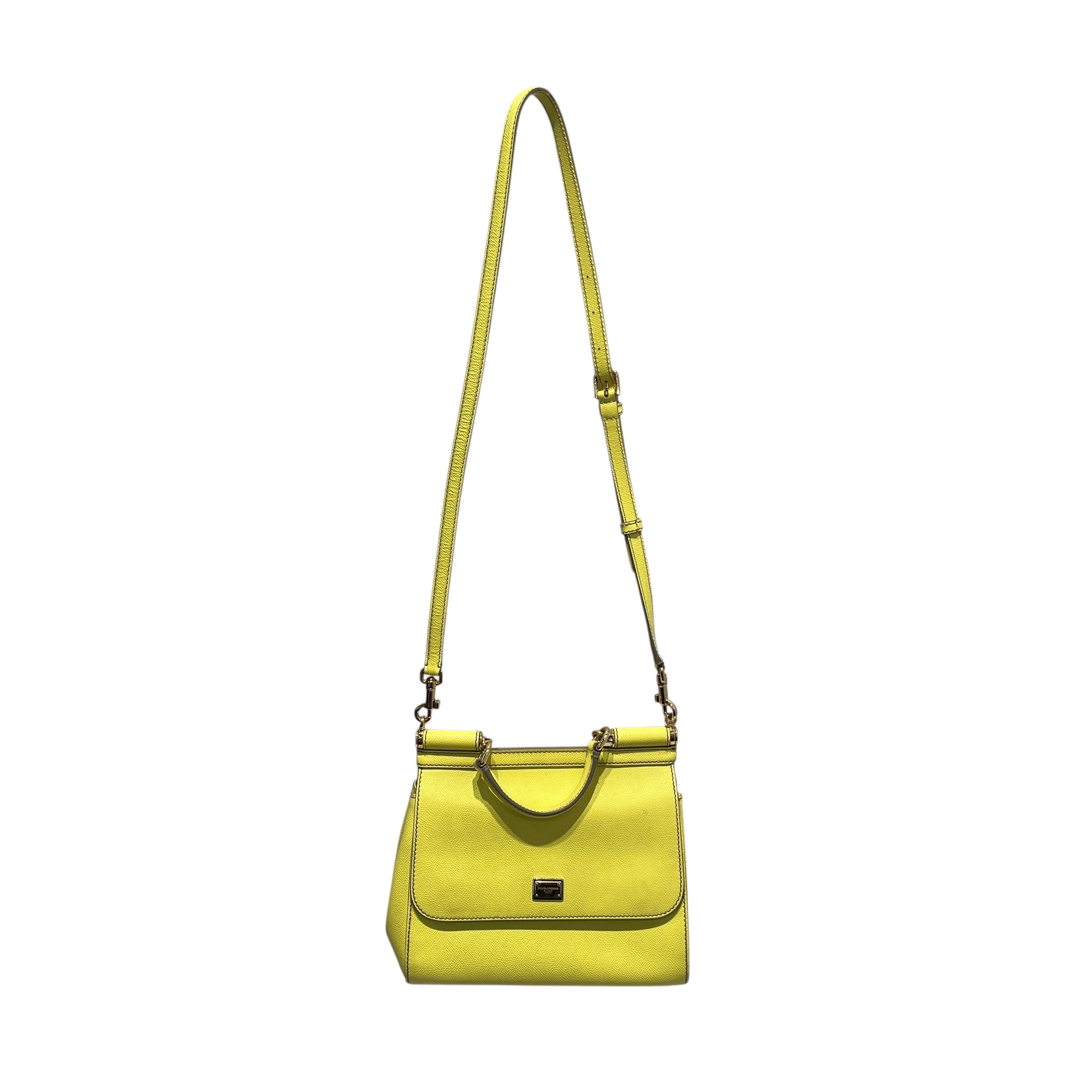 DOLCE&GABBANA/Hand Bag/Leather/YEL/SICILY DAUPHINE/LEOPARD LINING view 5