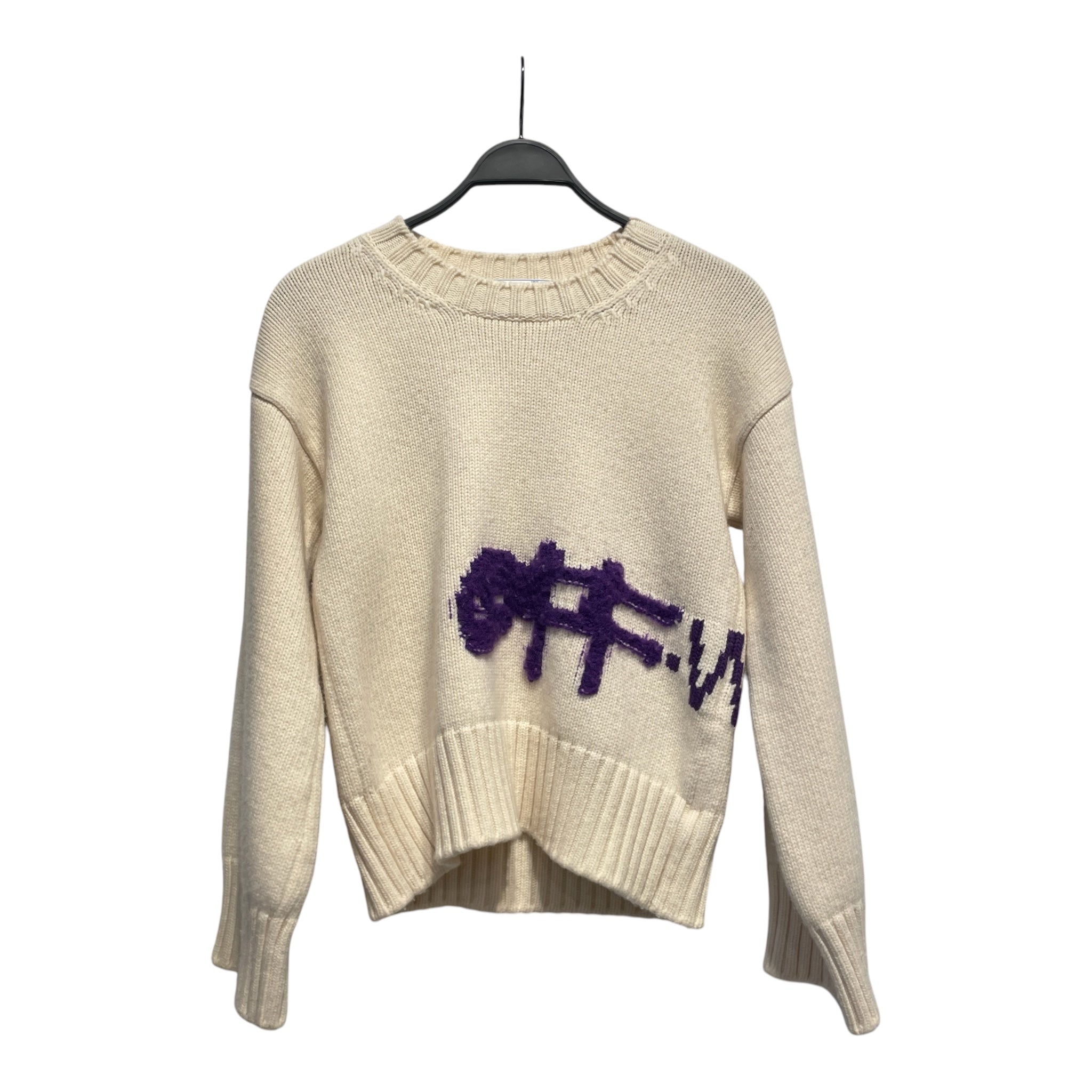 OFF-WHITE/Sweater/40/Intarsia Crewneck Sweater