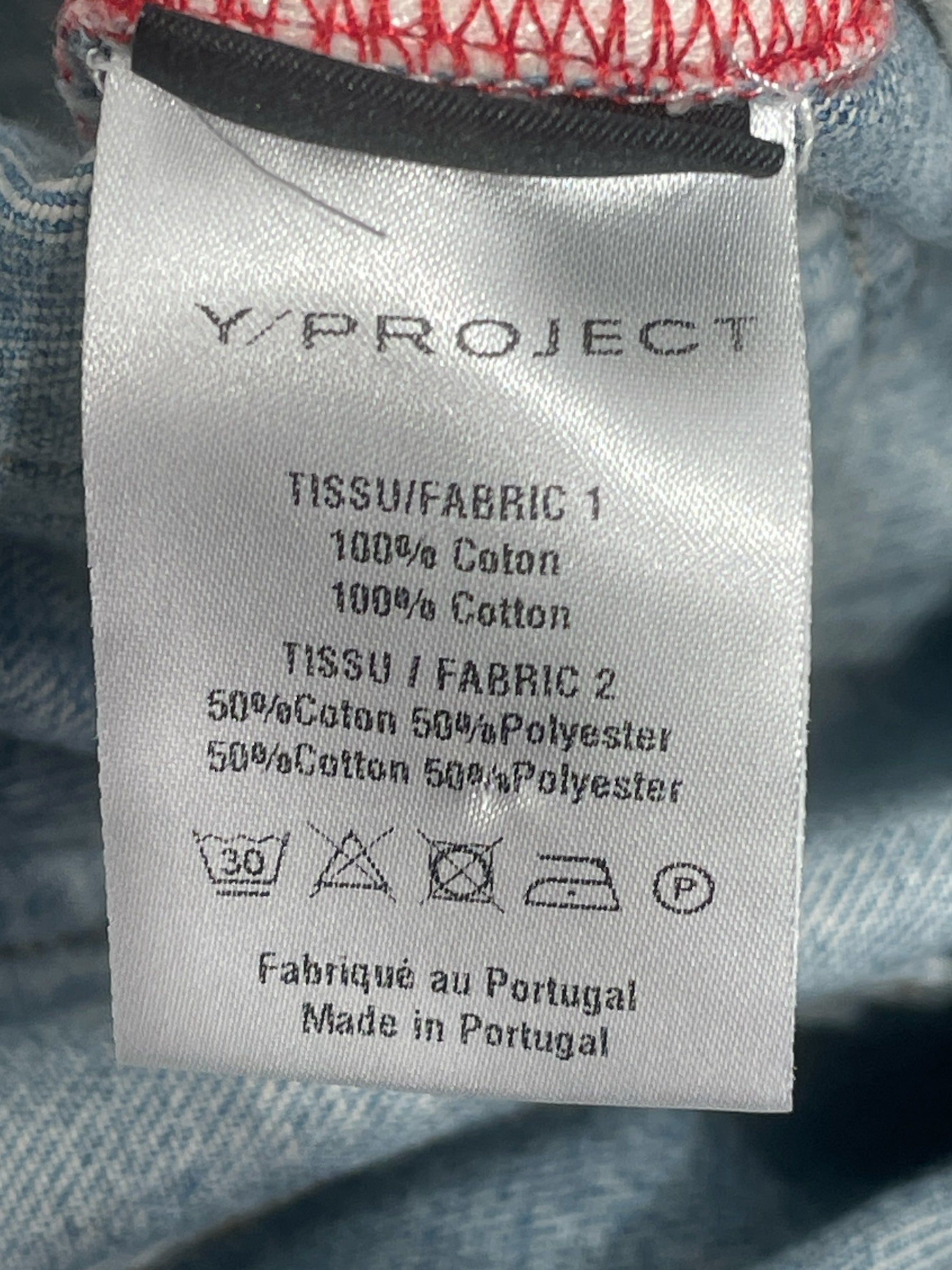 Y/PROJECT/Straight Pants/24/Denim/BLU/Unisex Denim view 3