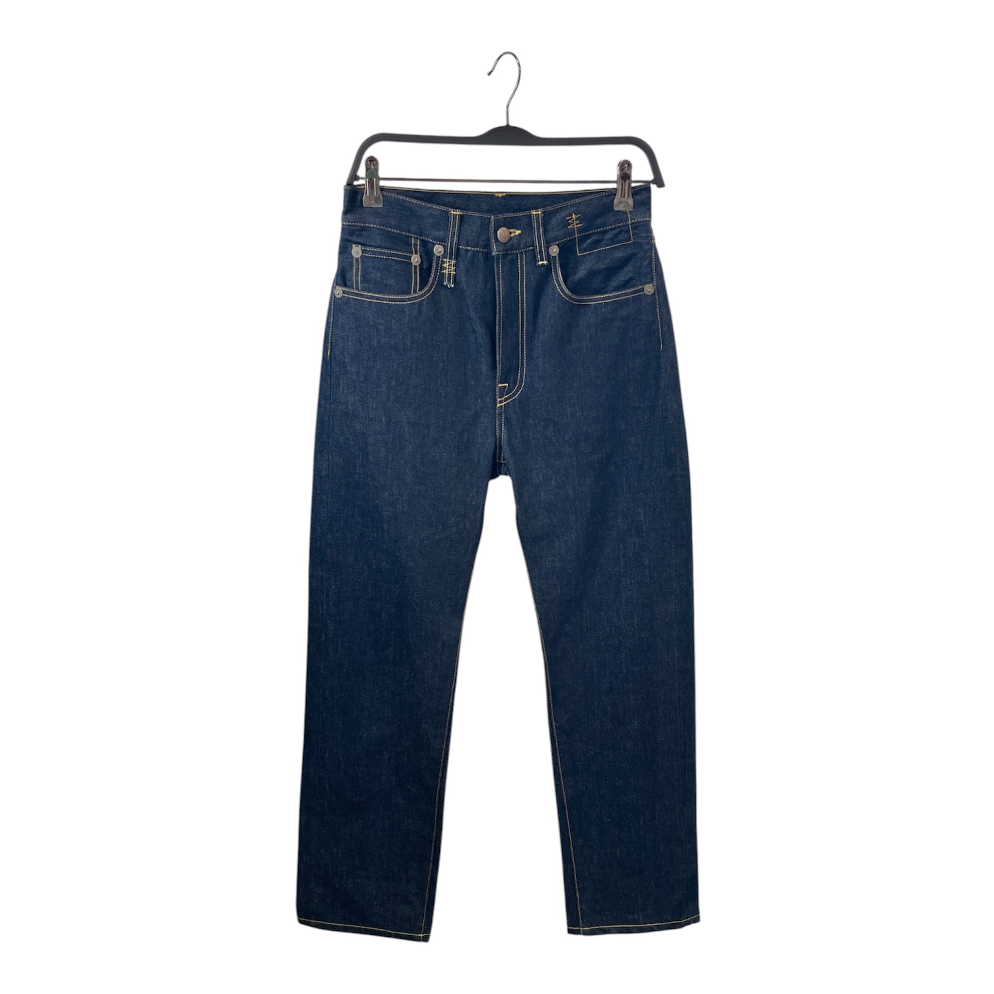 R13/Wide Leg Pants/27/Denim/NVY/ORANGE STITCHNG view 1