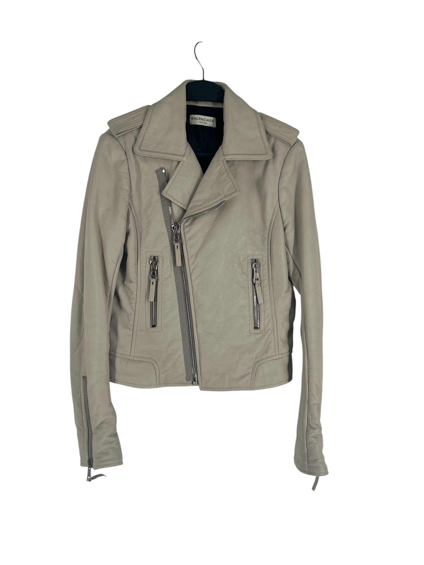 BALENCIAGA/Leather Jkt/42/Leather/CRM/up57 2013 01411 view 1