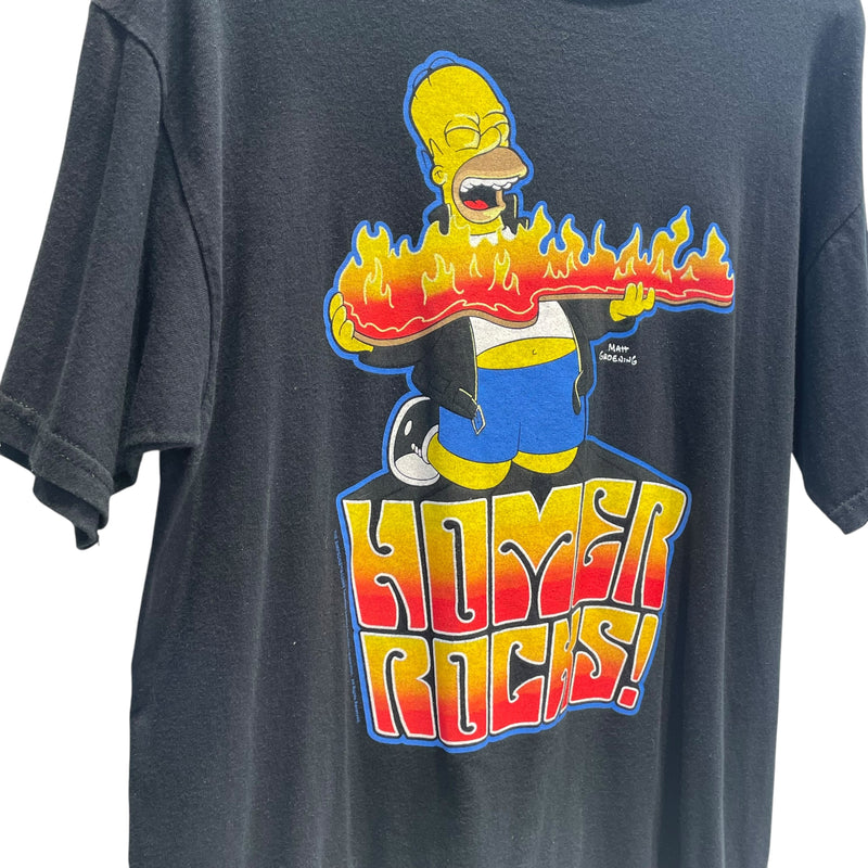 Vintage/T-Shirt/L/Cotton/BLK/Graphic/HOMER RUNS GRAPHIC TEE
