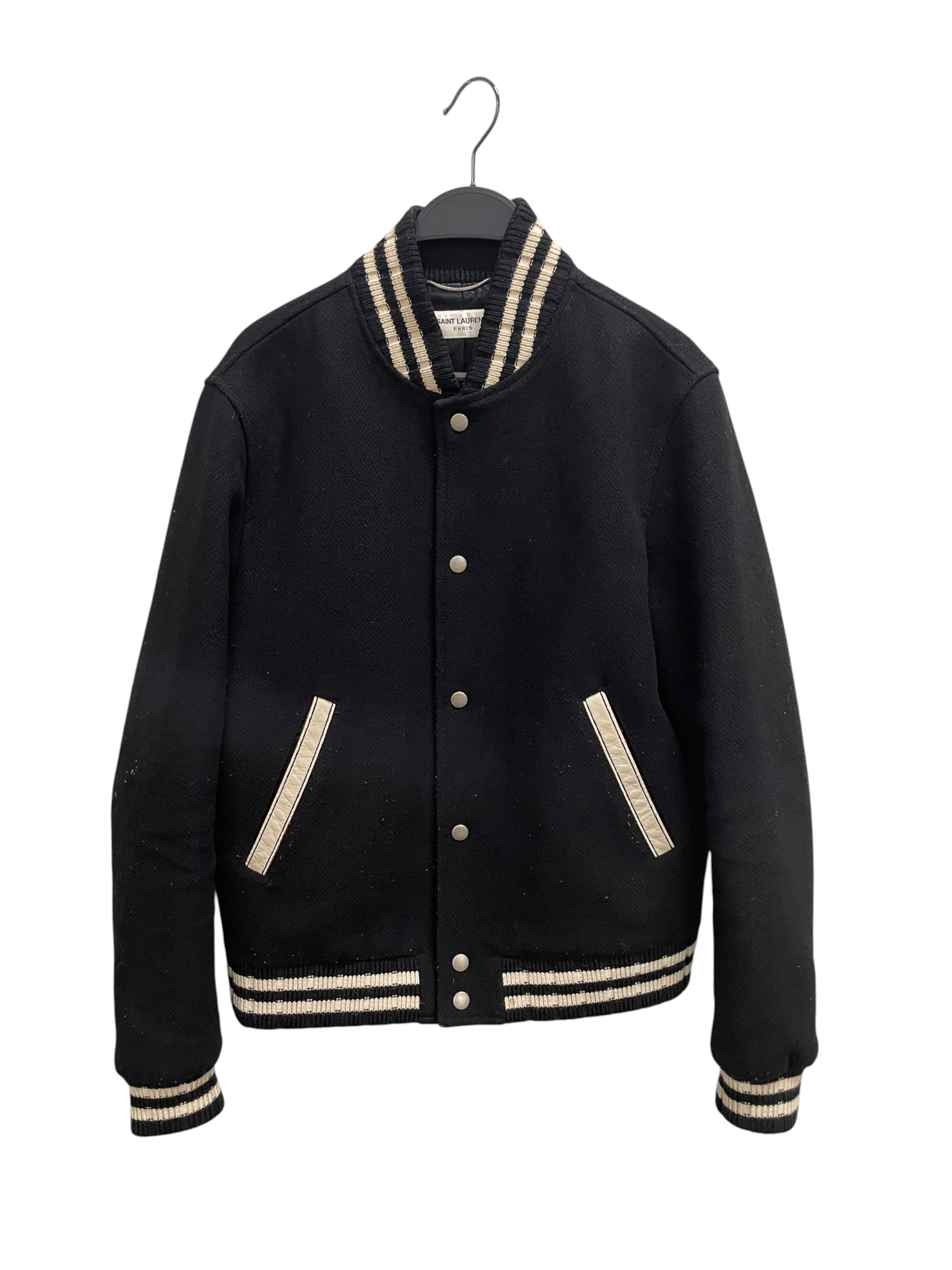 SAINT LAURENT/Jacket/48/Wool/BLK/saint laurent logo on back view 4