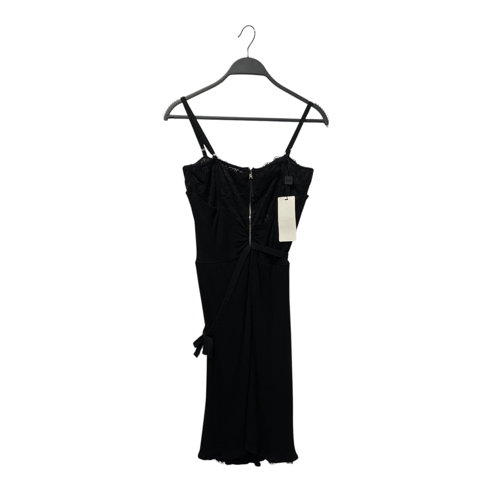 DOLCE&GABBANA/SL Dress/42/Silk/BLK/SD1852 view 2