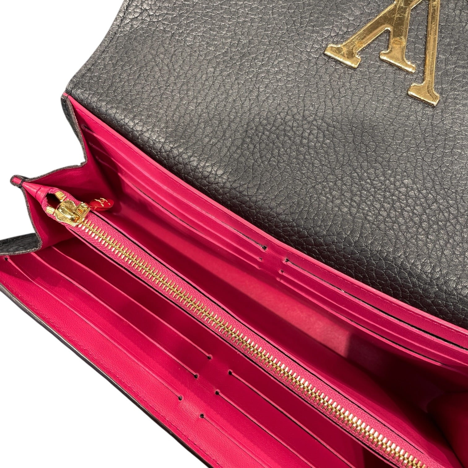 LOUIS VUITTON/Bifold Wallet/Leather/BLK/ view 4