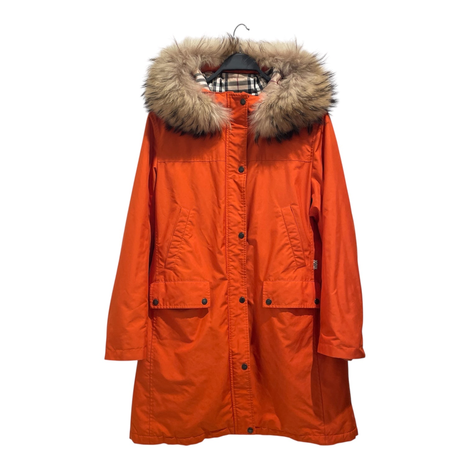 BURBERRY/Mod Parka/XL/Polyester/ORN/Dara Parka Fur-Trimmed view 1