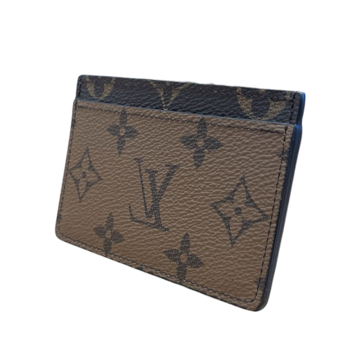 LOUIS VUITTON/Wallet/Monogram/Leather/BRW/L's/two tone monogram card holder view 1