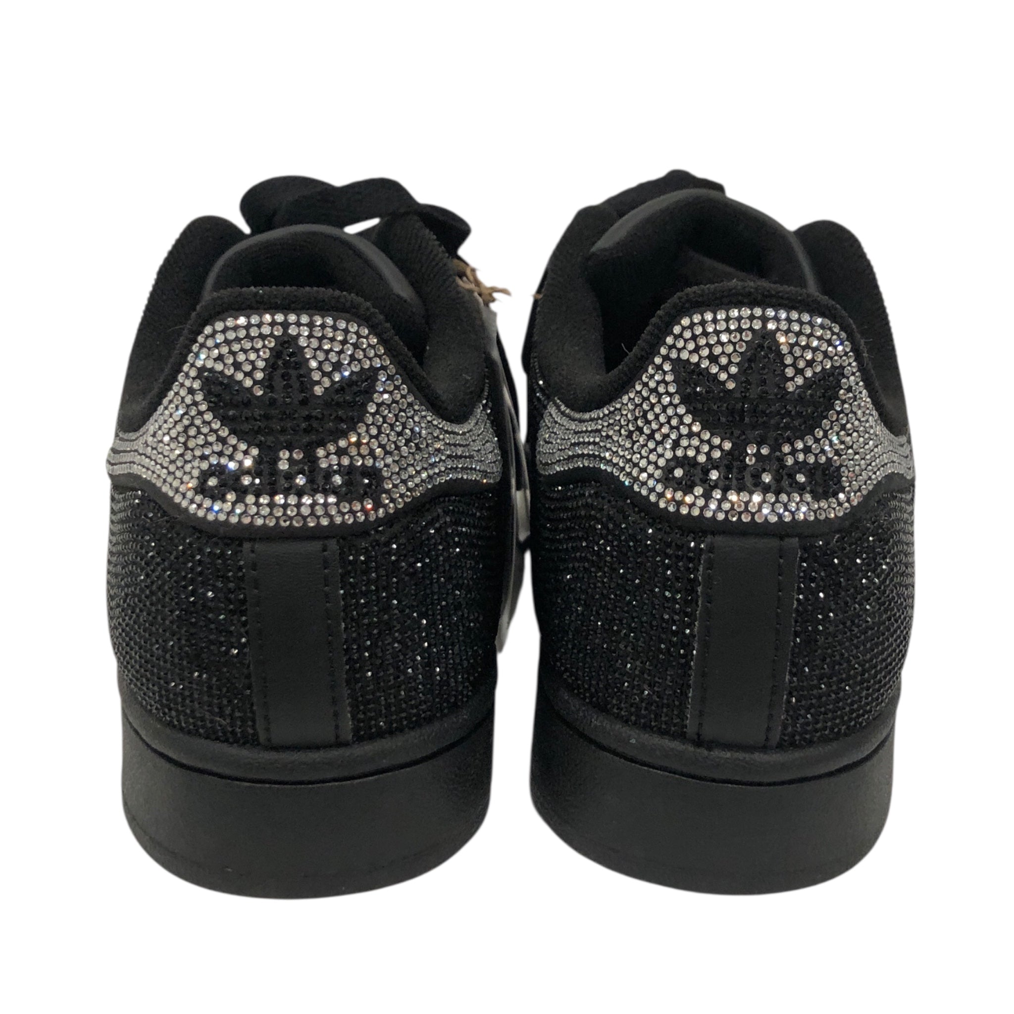 adidas/Low-Sneakers/US 7/Glitter/Cotton/BLK/Rhinestone Superstar view 4