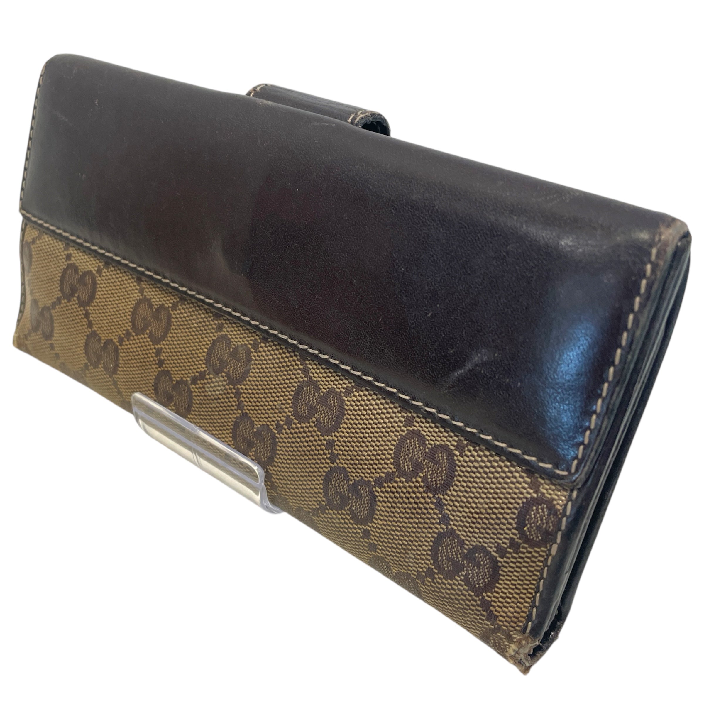 GUCCI/Long Wallet/Leather/CML/buckle heart view 2