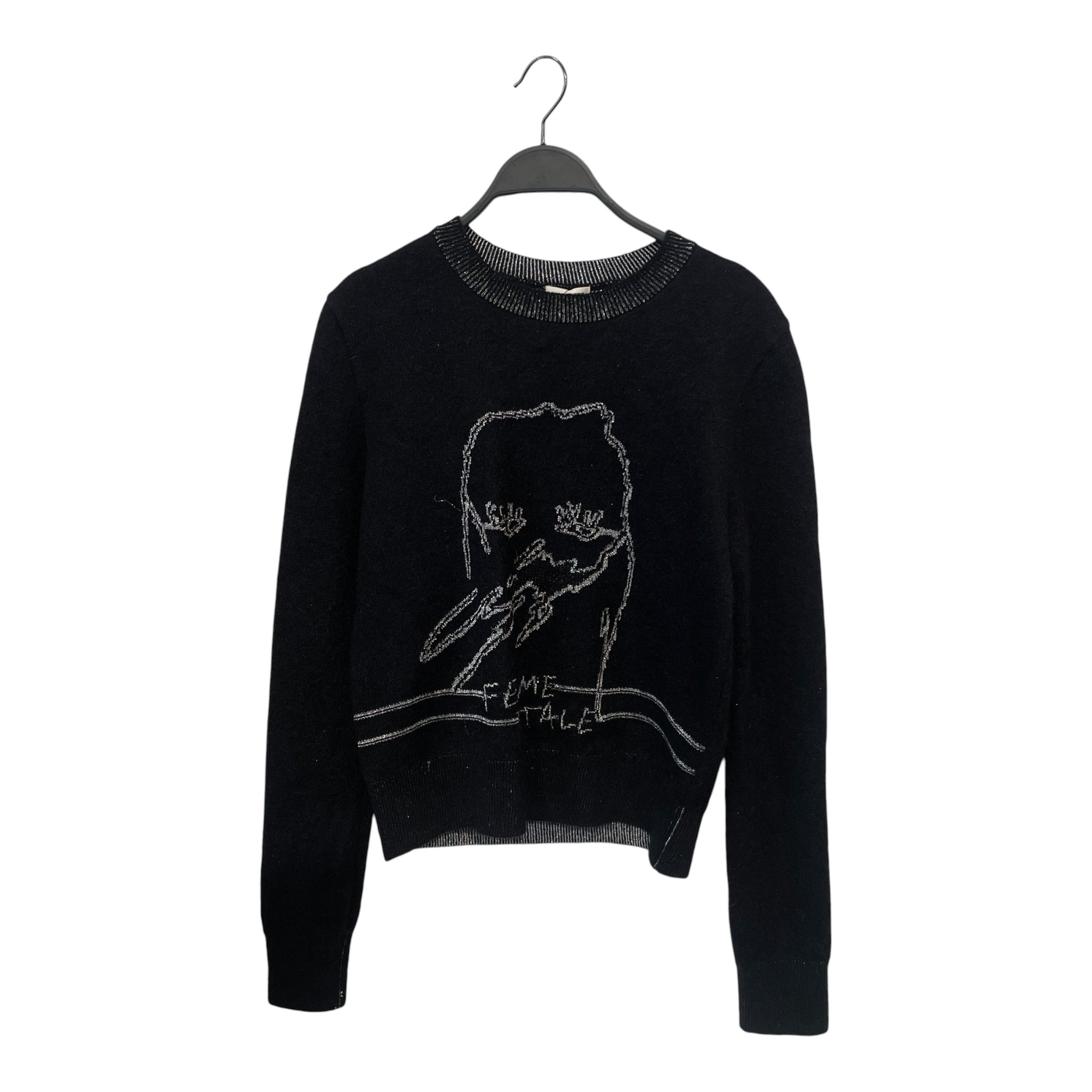 SAINT LAURENT/Sweater/XS/Mohair/BLK/"HANDSOME" SWEATER view 1