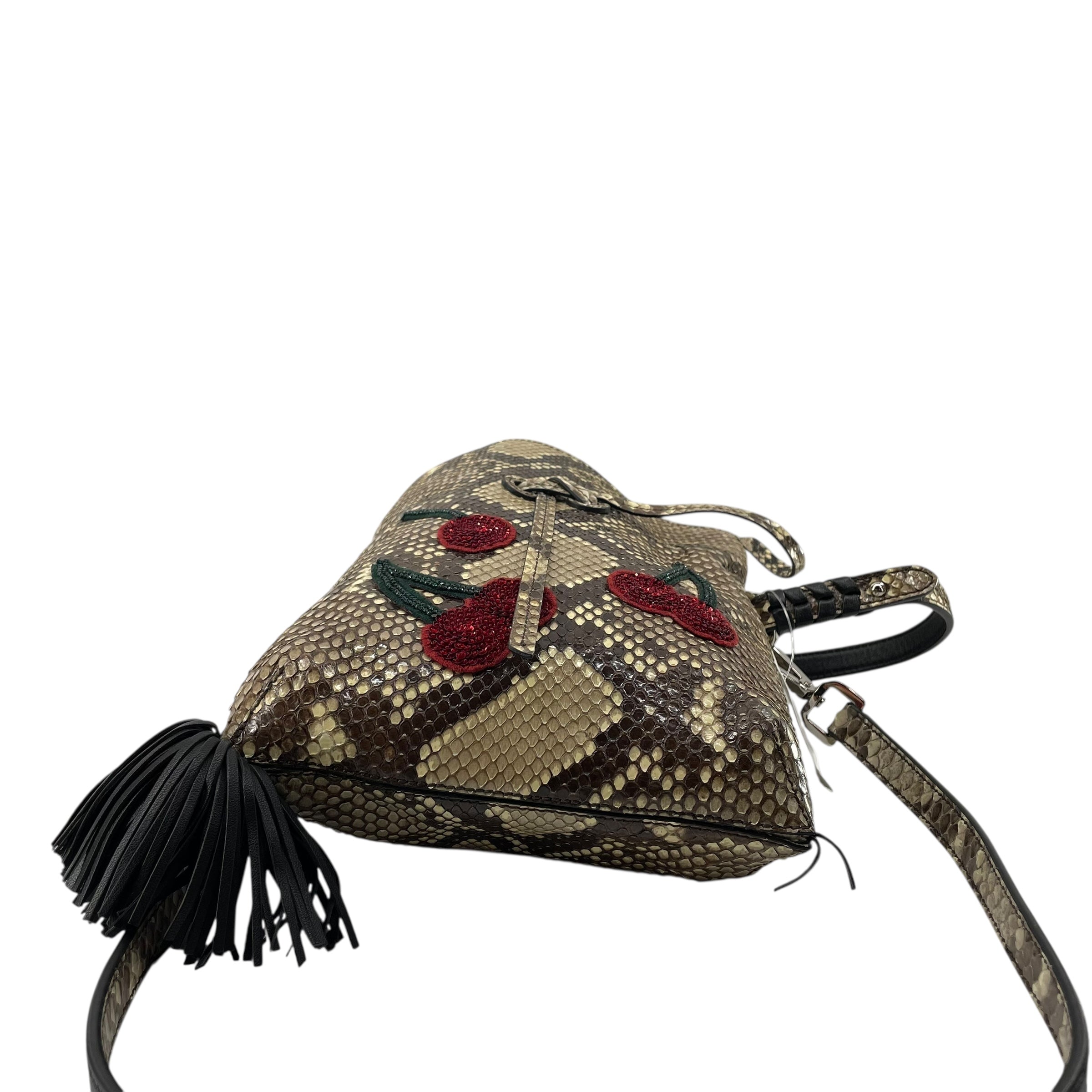 ALTUZARRA/Cross Body Bag/Animal Pattern/Leather/BEG/SNAKESKIN + CHERRIES view 4