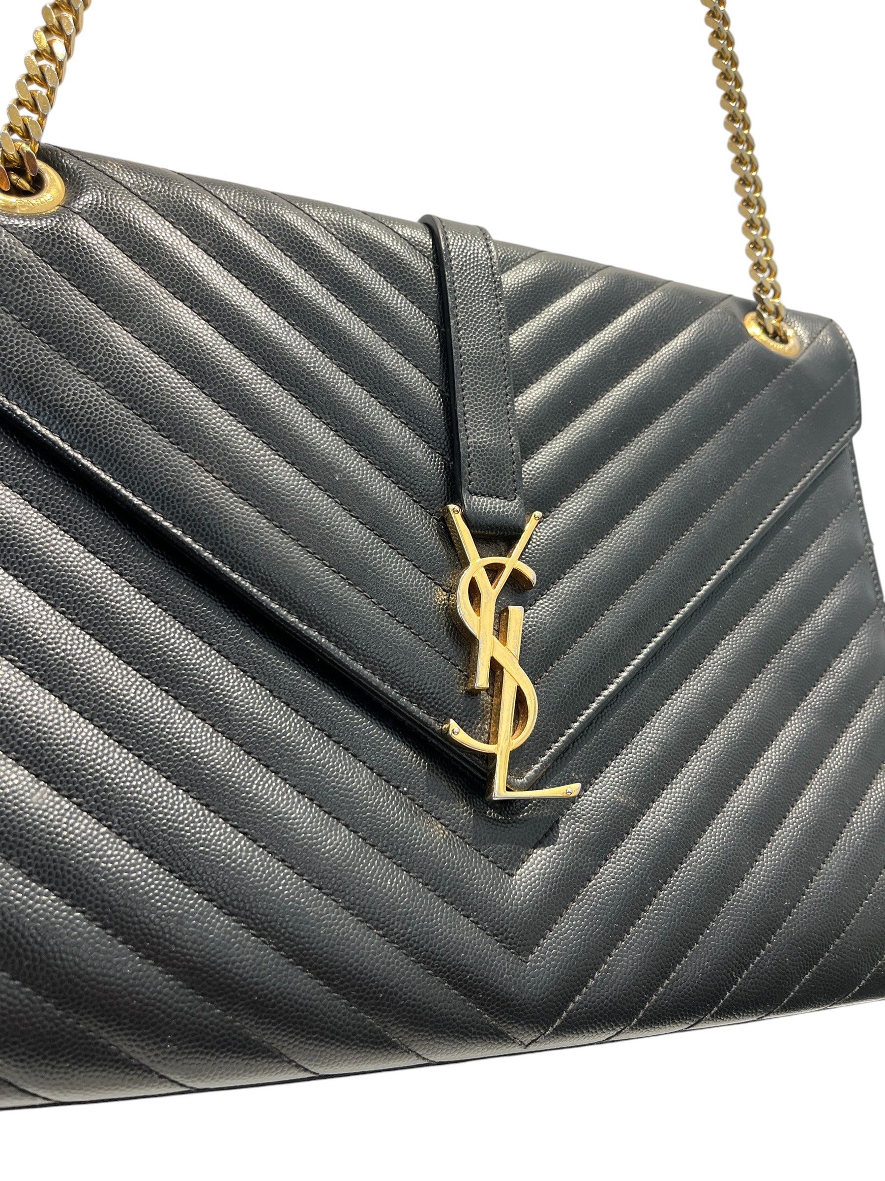 YVES SAINT LAURENT/Tote Bag/Leather/BLK/CHEVRONCAVIARLEATHERDVL354 view 6