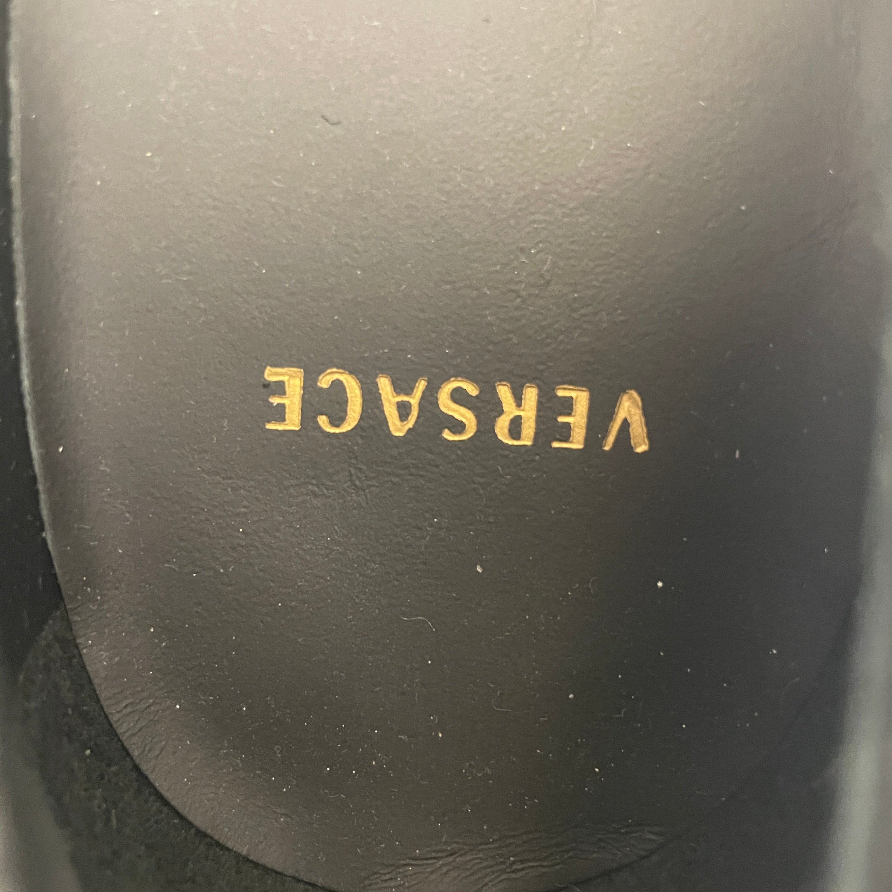 VERSACE/Loafers/EU 41/Graphic/BLK/medusa slip-on view 3