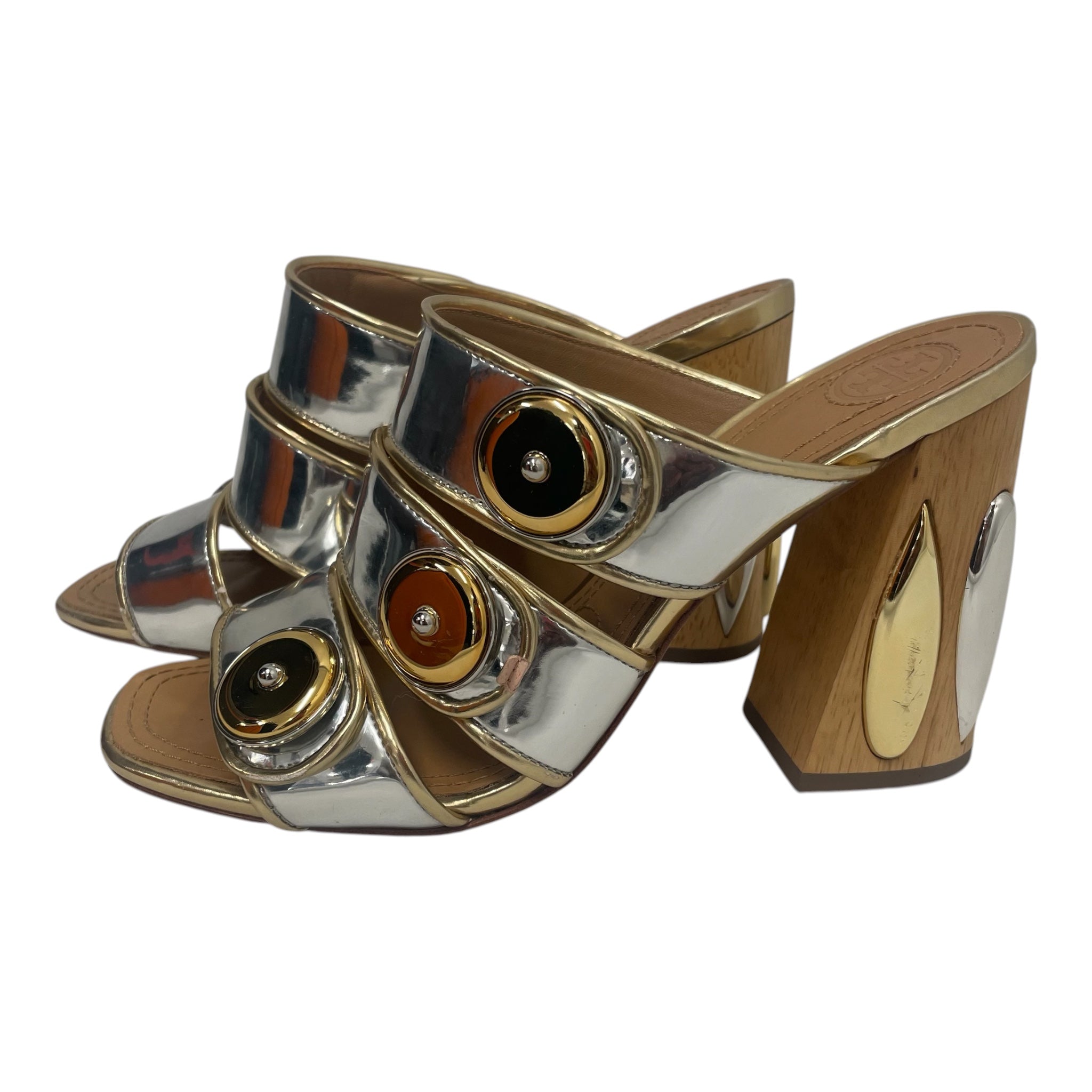 TORY BURCH/Heels/US 7.5/Leather/SLV/MADISON MIRRORED MULES view 2