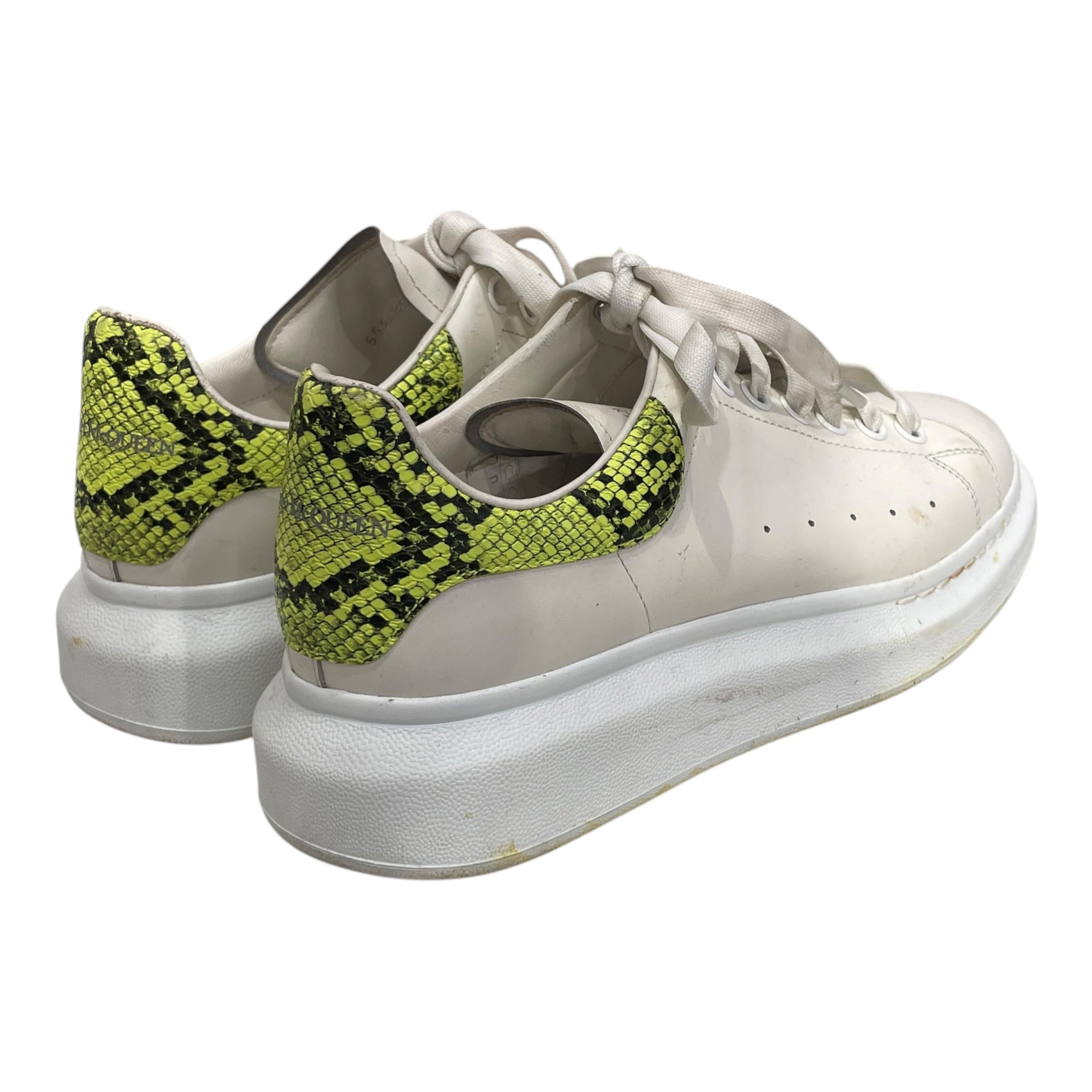 Alexander McQueen/Low-Sneakers/EU 40.5/Leather/WHT/AMQ WHITE LOW SNKR NEON SNAKE view 2