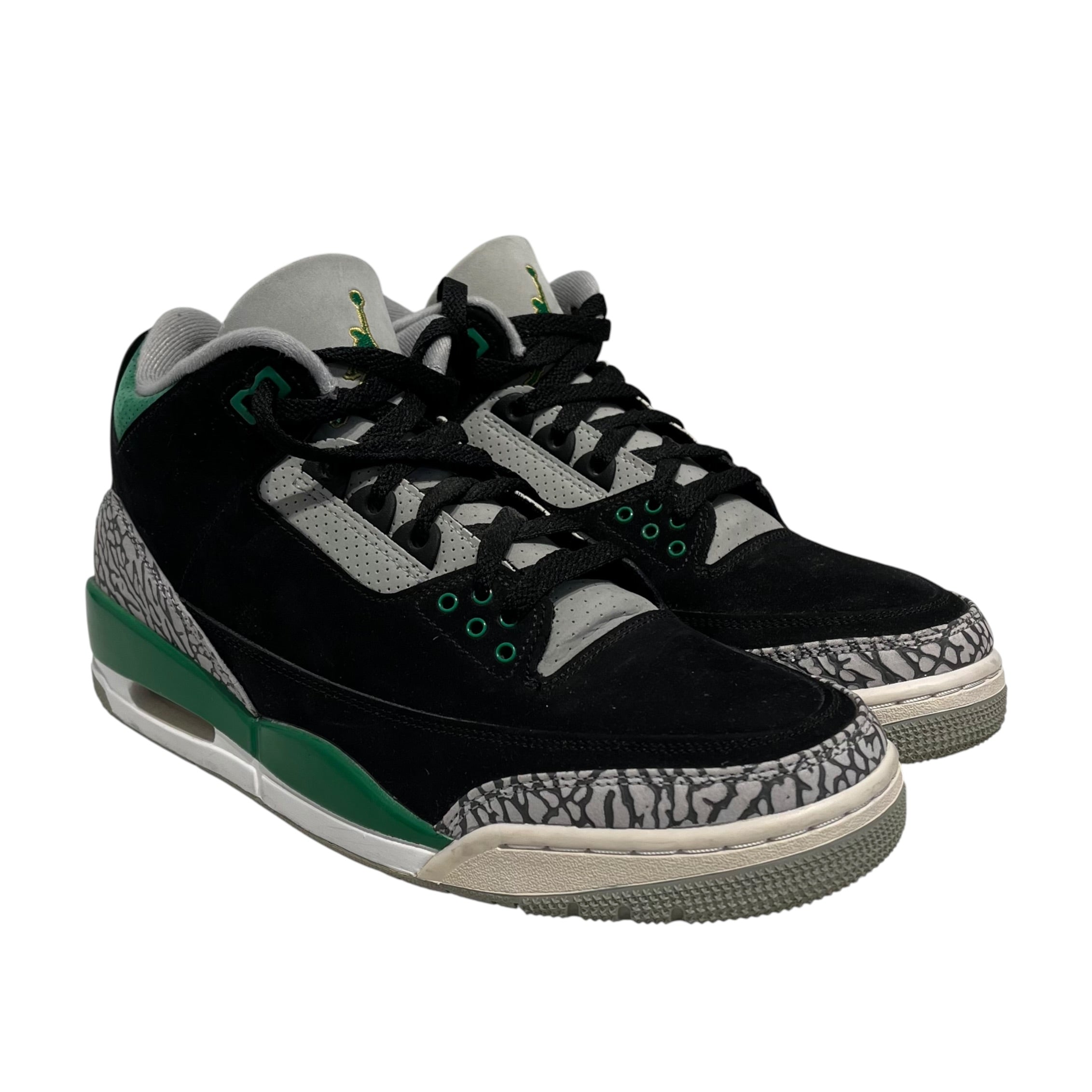 NIKE/Hi-Sneakers/US 9.5/Cotton/BLK/Air Jordan 3 Retro in Pine Grn view 1