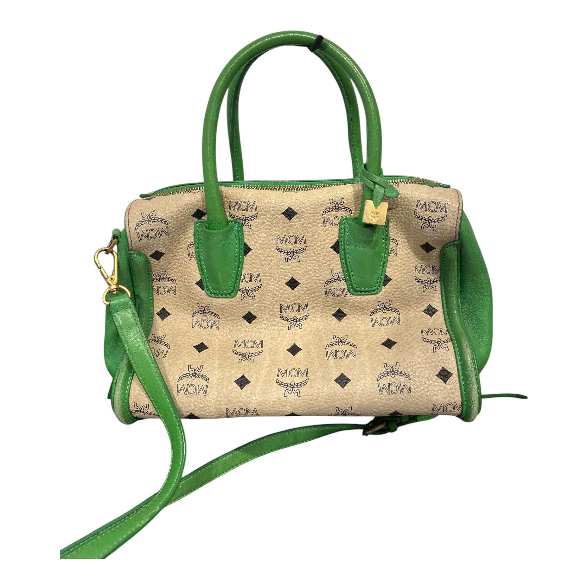 MCM/Hand Bag/Monogram/Leather/BEG/Visetos Bag (BEG/GRN) view 1