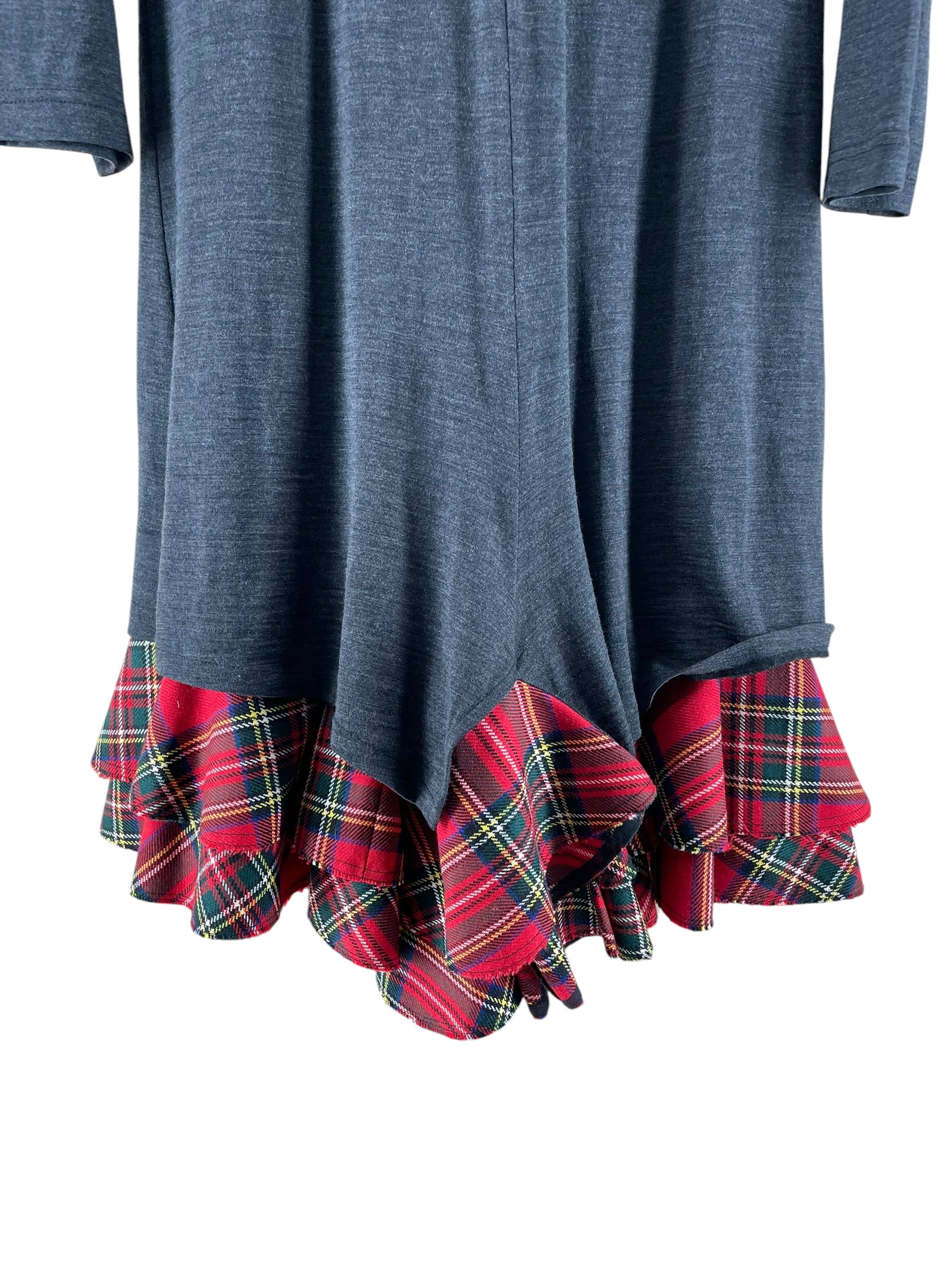 JUNYA WATANABE COMME des GARCONS/SL Dress/S/Plaid/Cotton/GRY/PLAID UNDER SKIRT AD2017 view 5