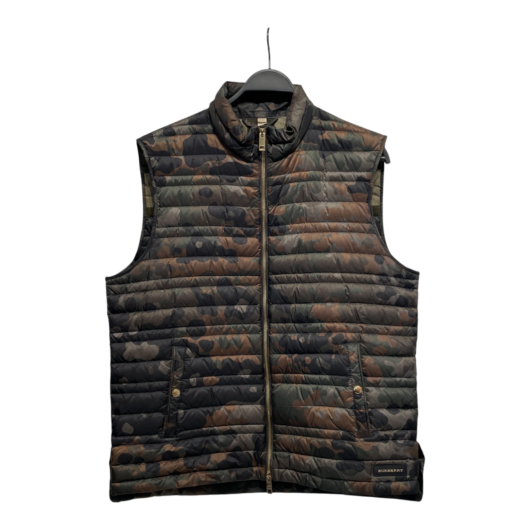 BURBERRY BRIT/Vest/XL/Camouflage/Nylon/GRN/camo vest gold view 1