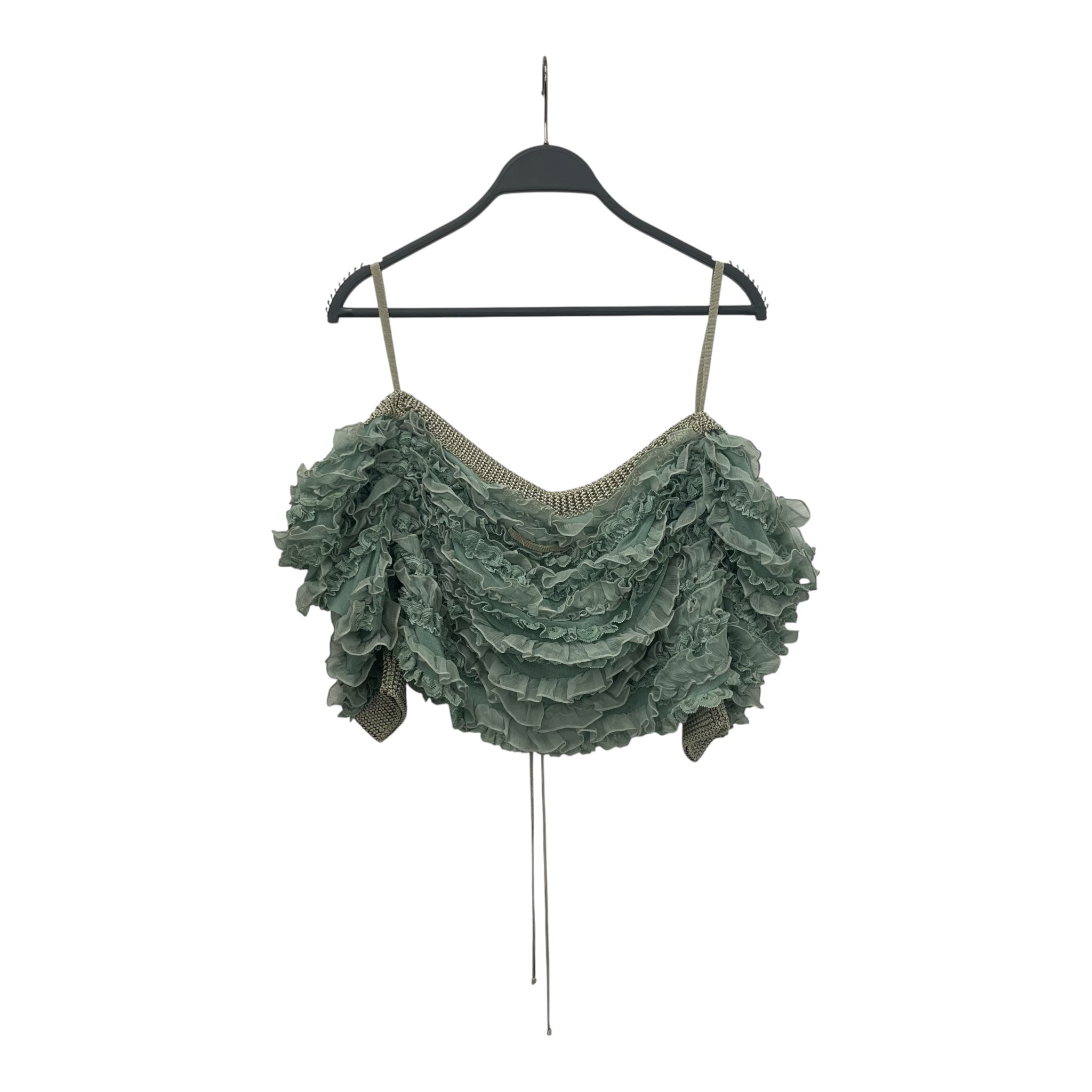 Jean Paul Gaultier/Blouse/M/Nylon/GRN/Flare Sleeve/ view 2