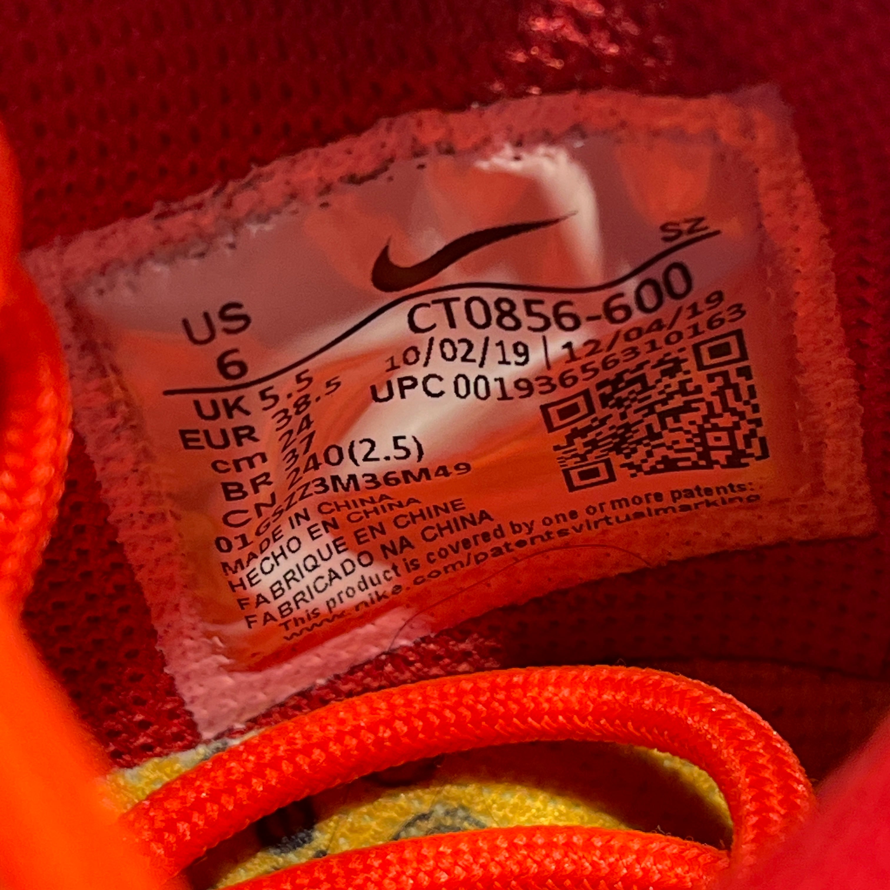 NIKE/OFF-WHITE/Low-Sneakers/US 6/RED/DUNK LOW "UNIVERSITY RED" view 3