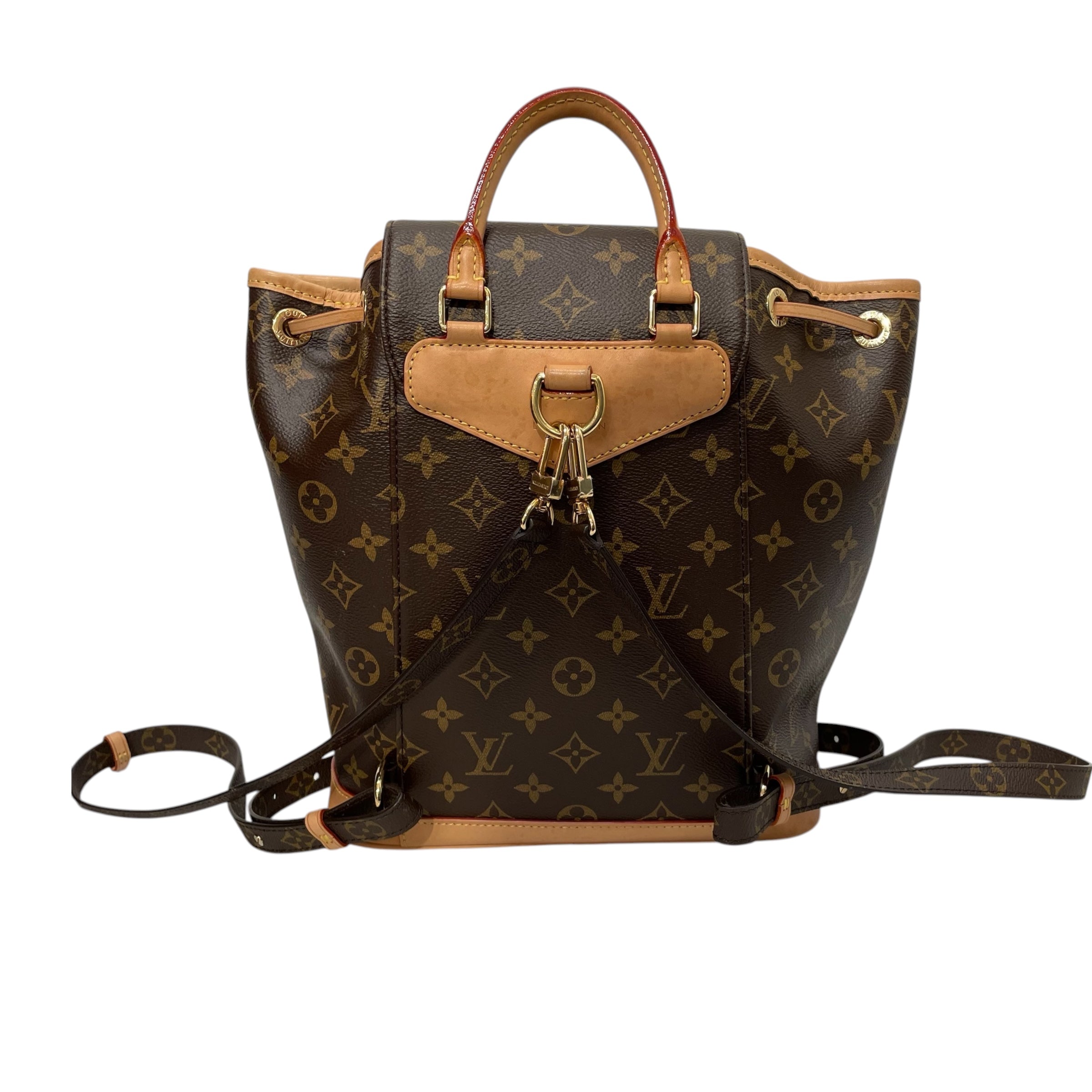 LOUIS VUITTON/Backpack/Monogram/Leather/BRW/Monogram Montsouris view 7