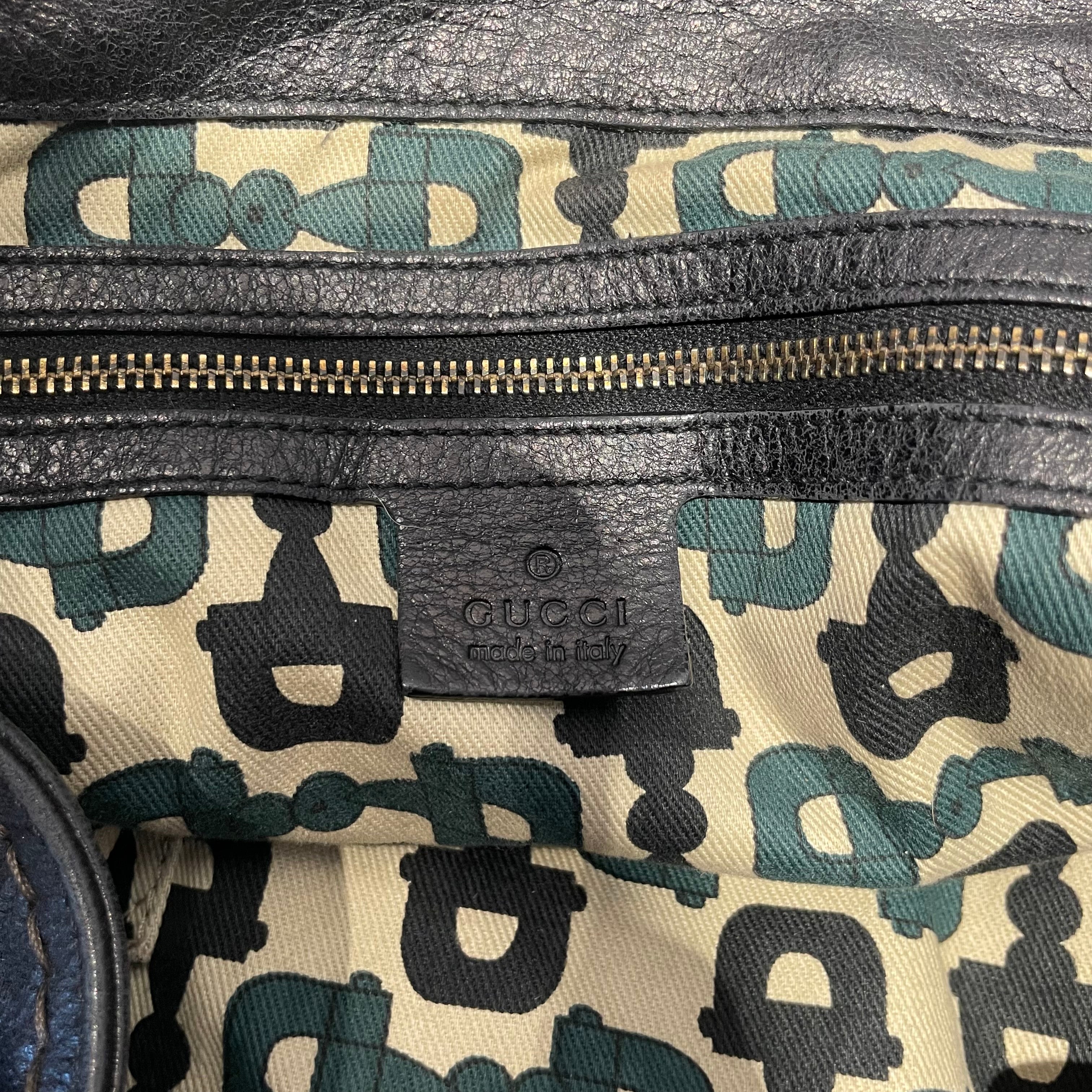 GUCCI/Tote Bag/Leather/BLK/GG Supreme Signoria view 5