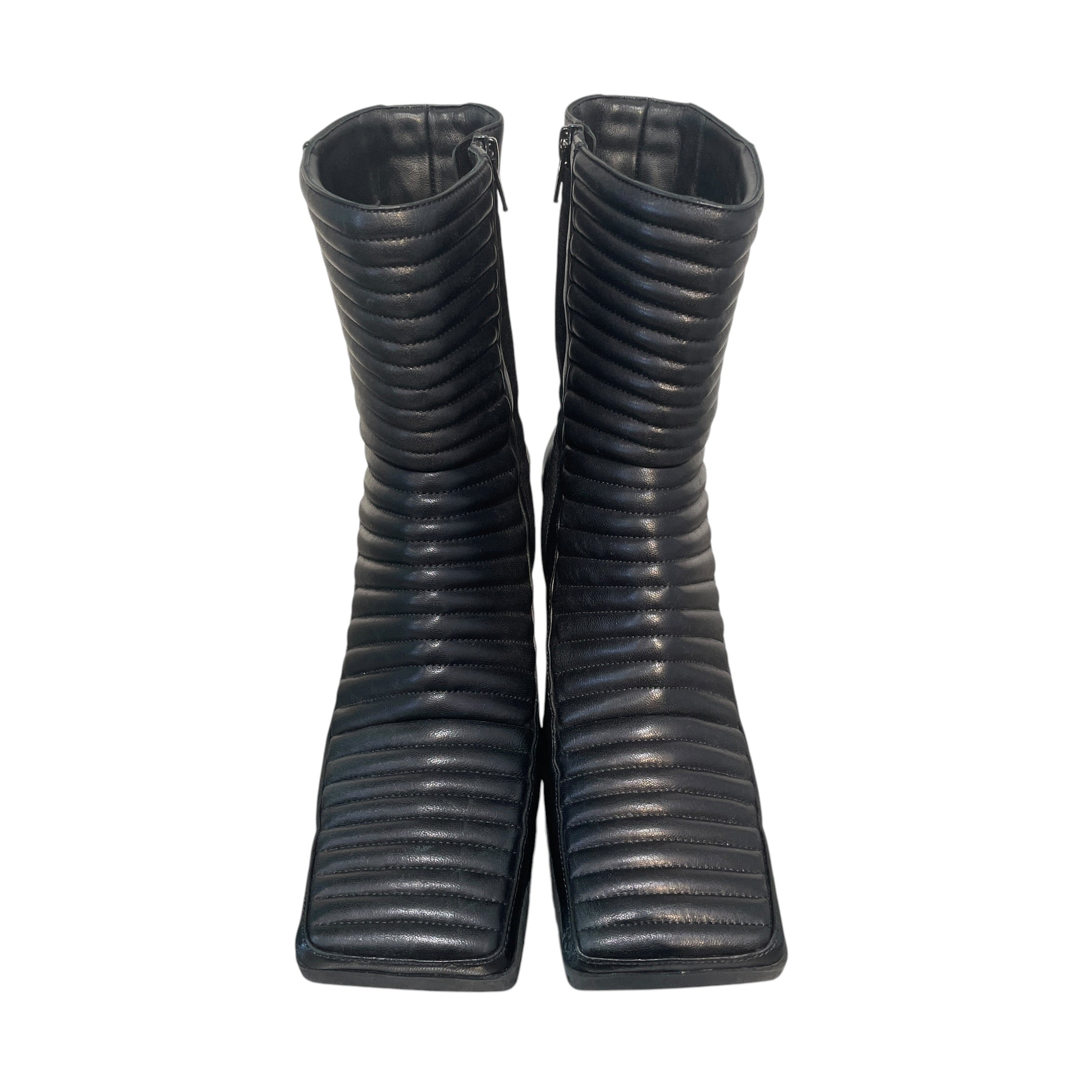 BALENCIAGA/Long Boots/EU 38/Leather/BLK/Biker Boots view 3
