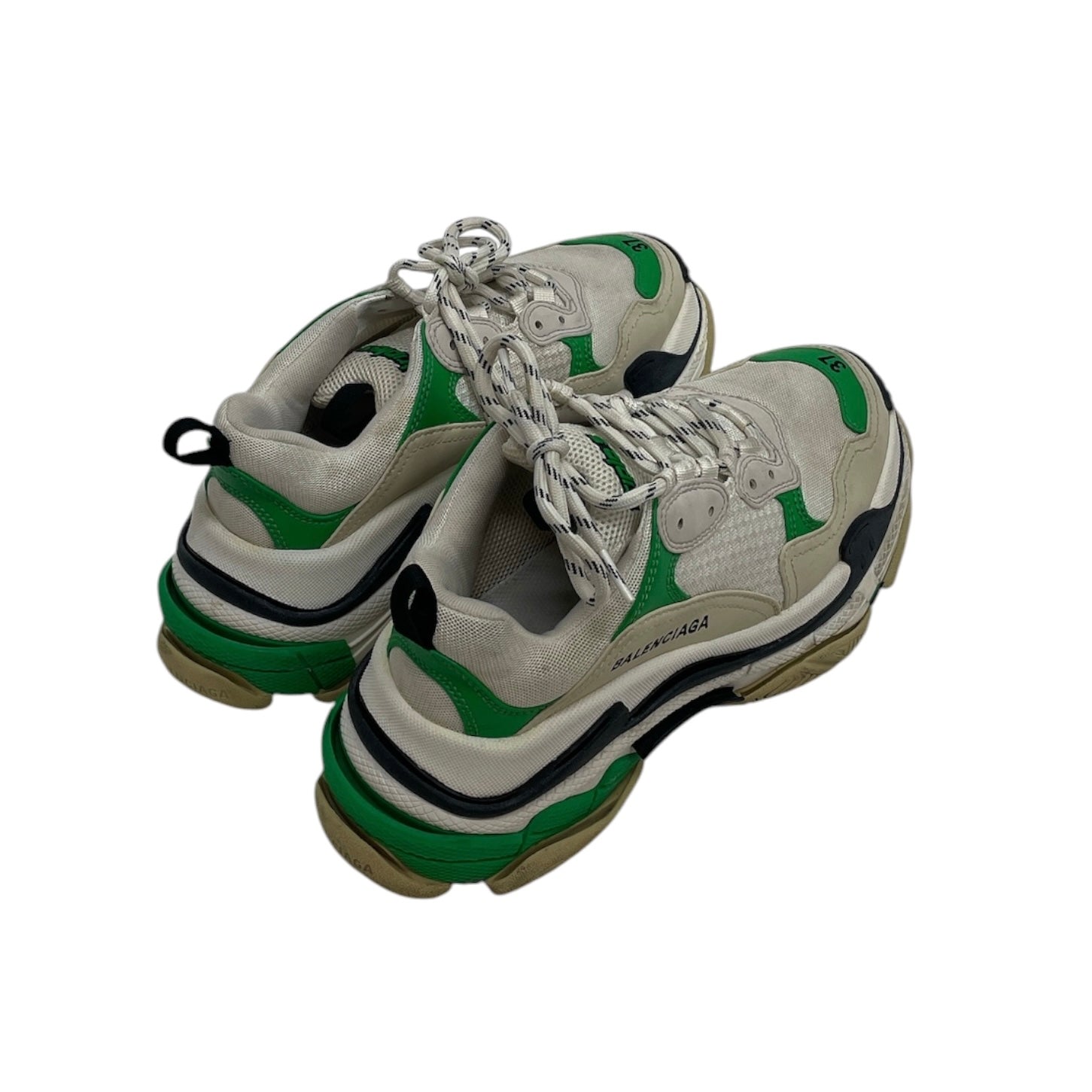 BALENCIAGA/Low-Sneakers/EU 37/Border/MLT/TRIPLE S GRN/BLK/WHT 37 view 2