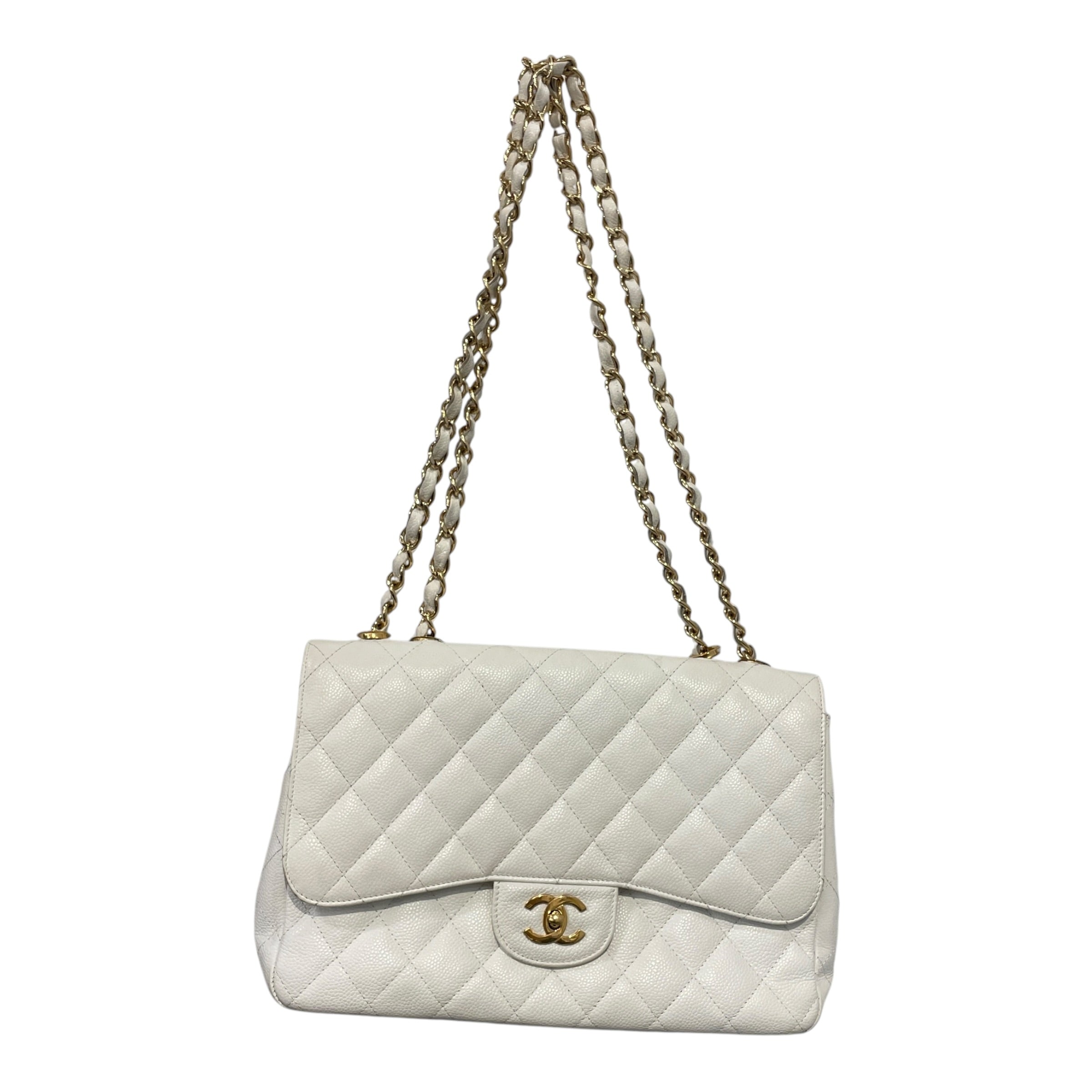 CHANEL/Hand Bag/Leather/WHT/quilted single flap rq76b48 view 1