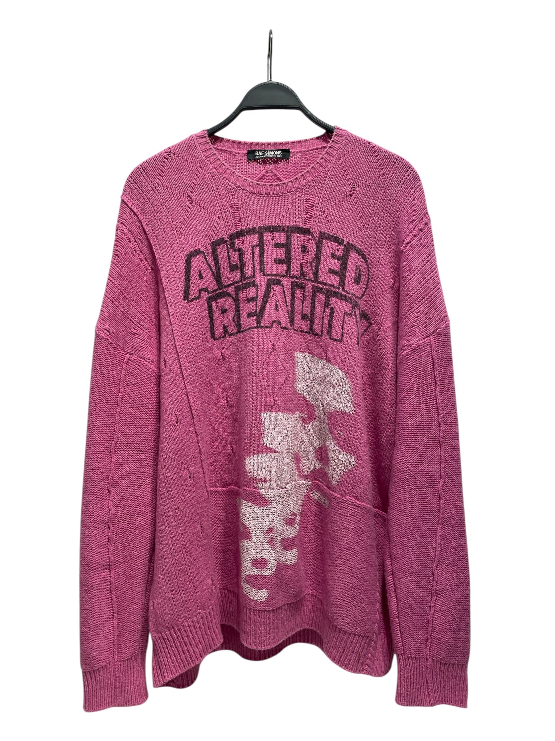 RAF SIMONS/Sweater/1/Wool/PNK/ALTERED REALITY view 1