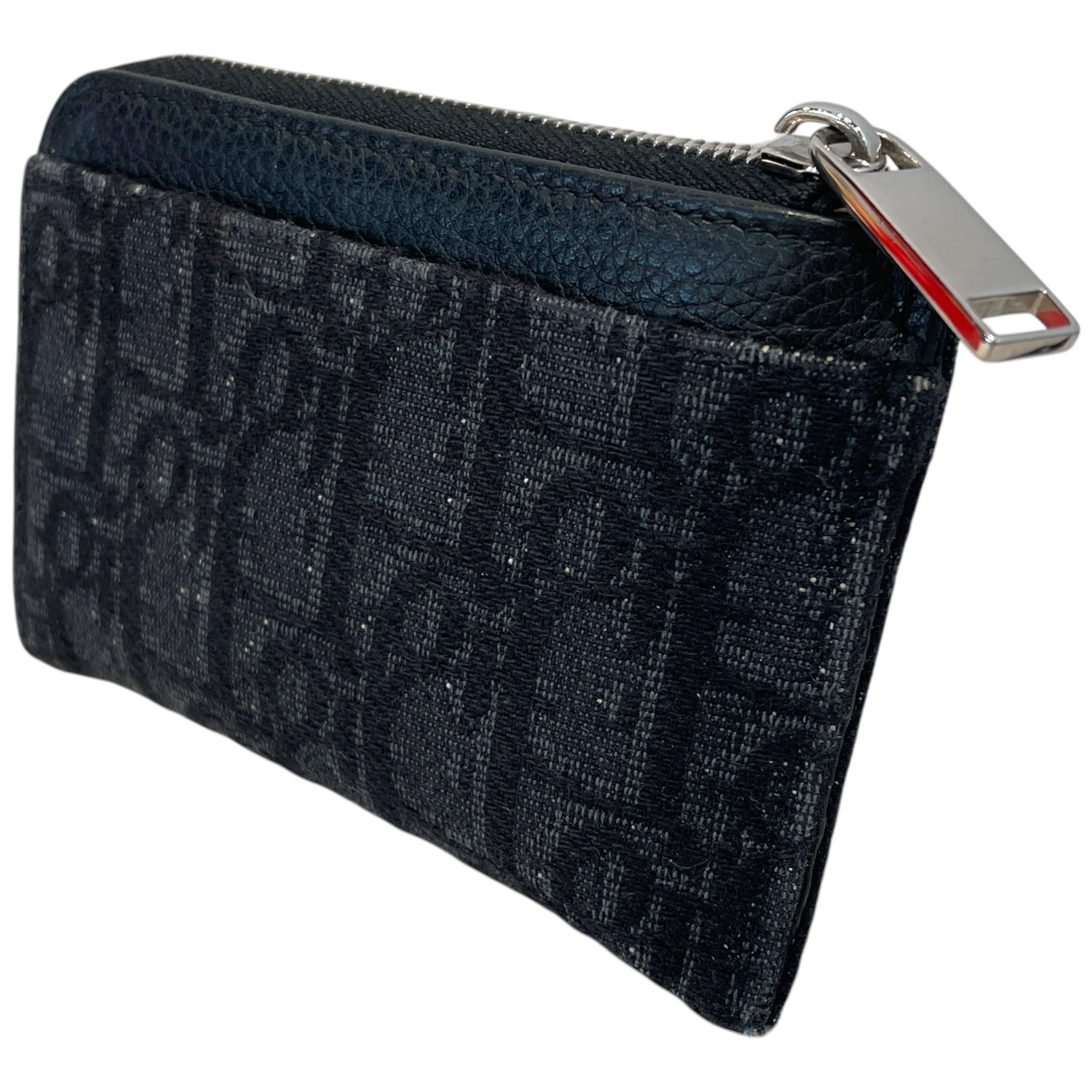 Christian Dior/Coin Wallet/Monogram/Cotton/BLK/M's/Oblique Zipped Coin Purse view 2