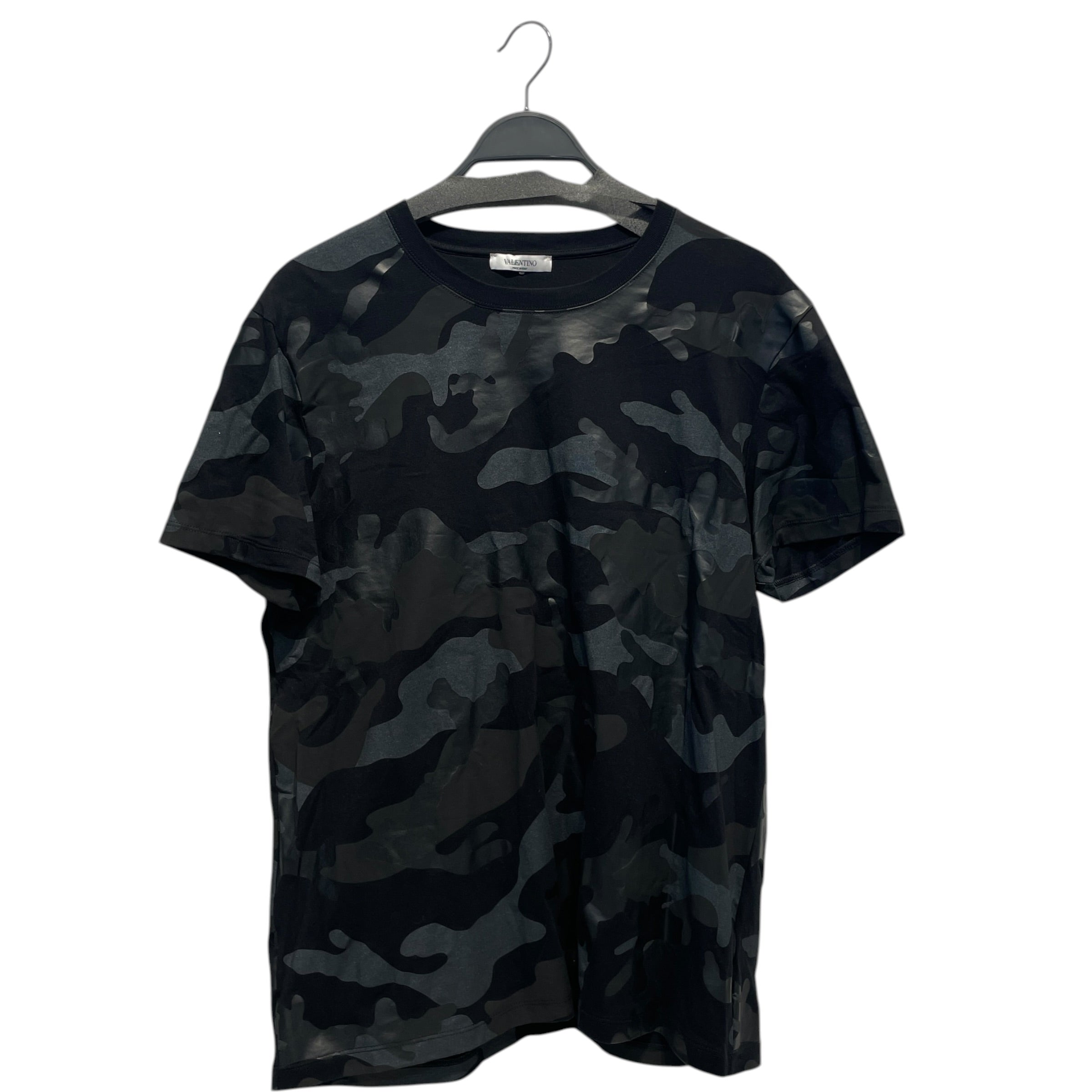 VALENTINO/T-Shirt/L/Cotton/BLK/Camouflage/BLACK ON BLACK view 1