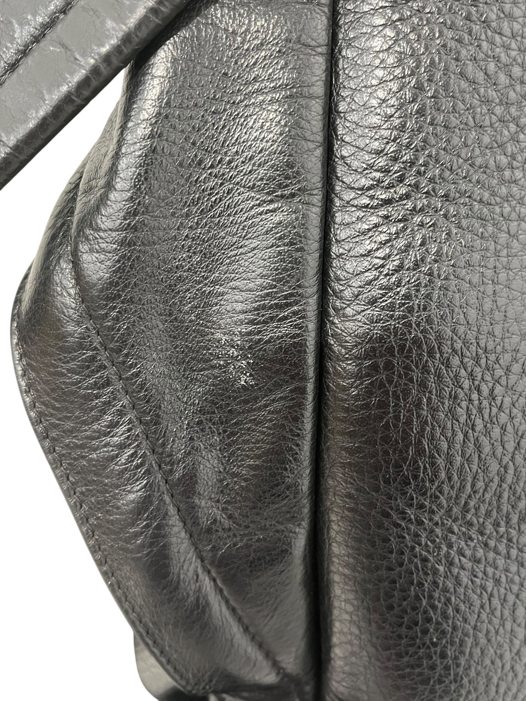BALENCIAGA/Backpack/Leather/BLK/WHT LOGO view 8