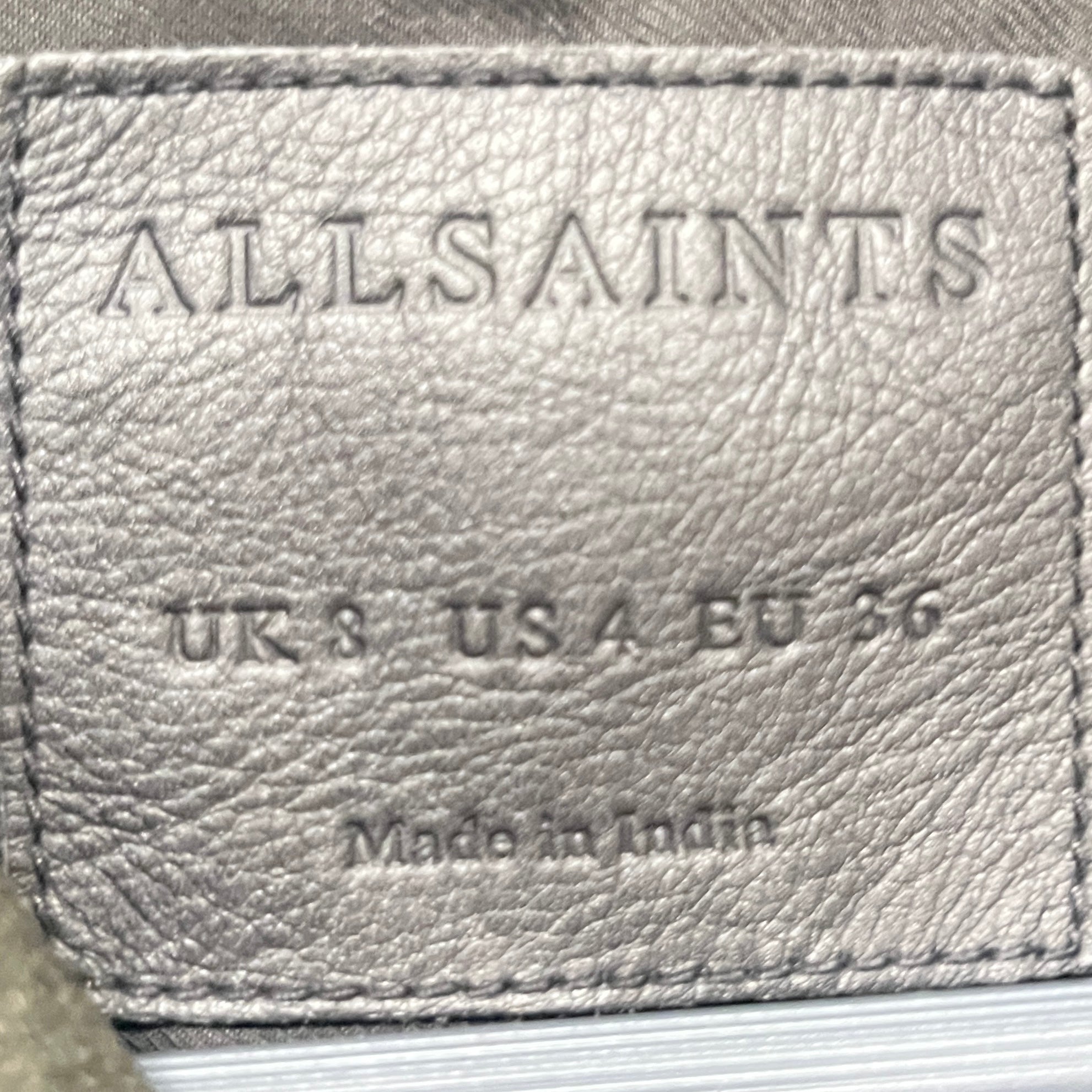 ALLSAINTS/Leather Jkt/4/Leather/GRY/CROPPED view 3