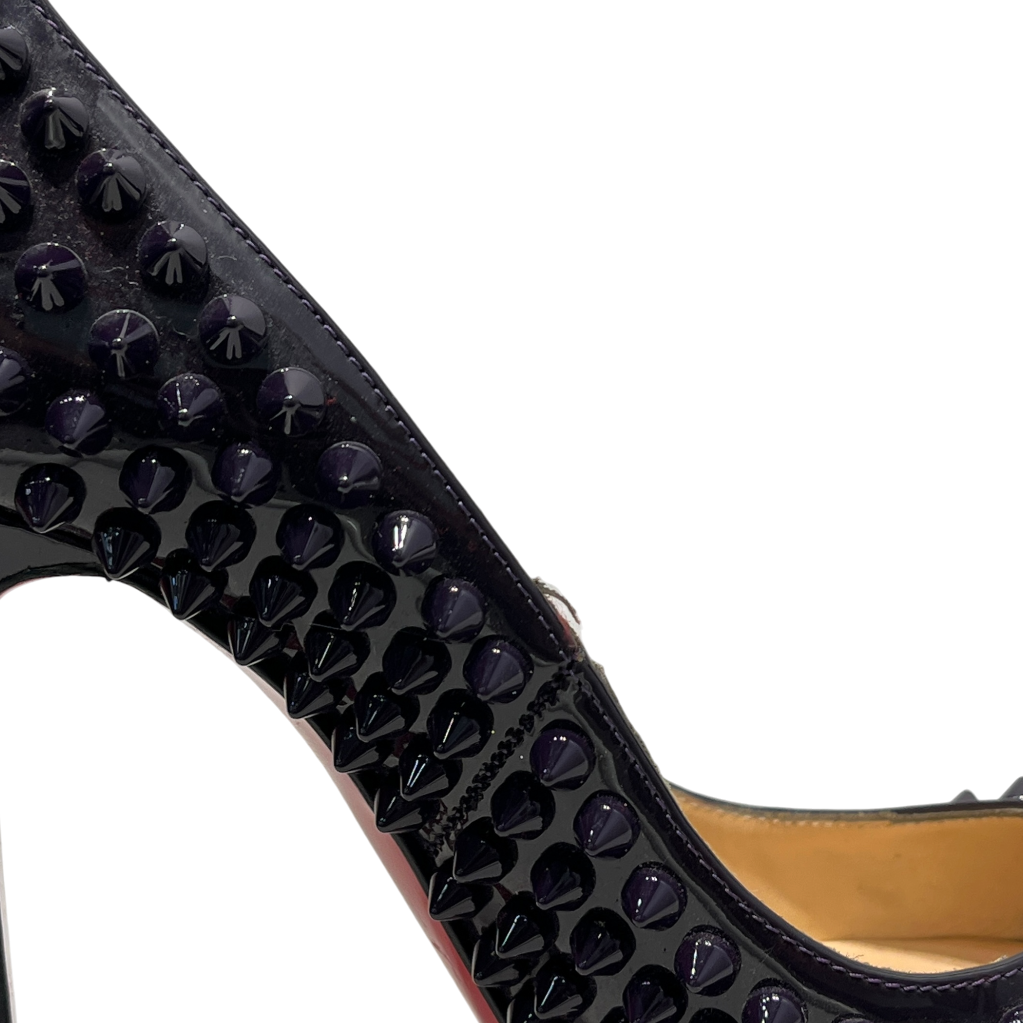 Christian Louboutin/Heels/EU 35.5/Leather/PPL/U-Tip/Deep PPL Lady Peep Toe Spikes view 6