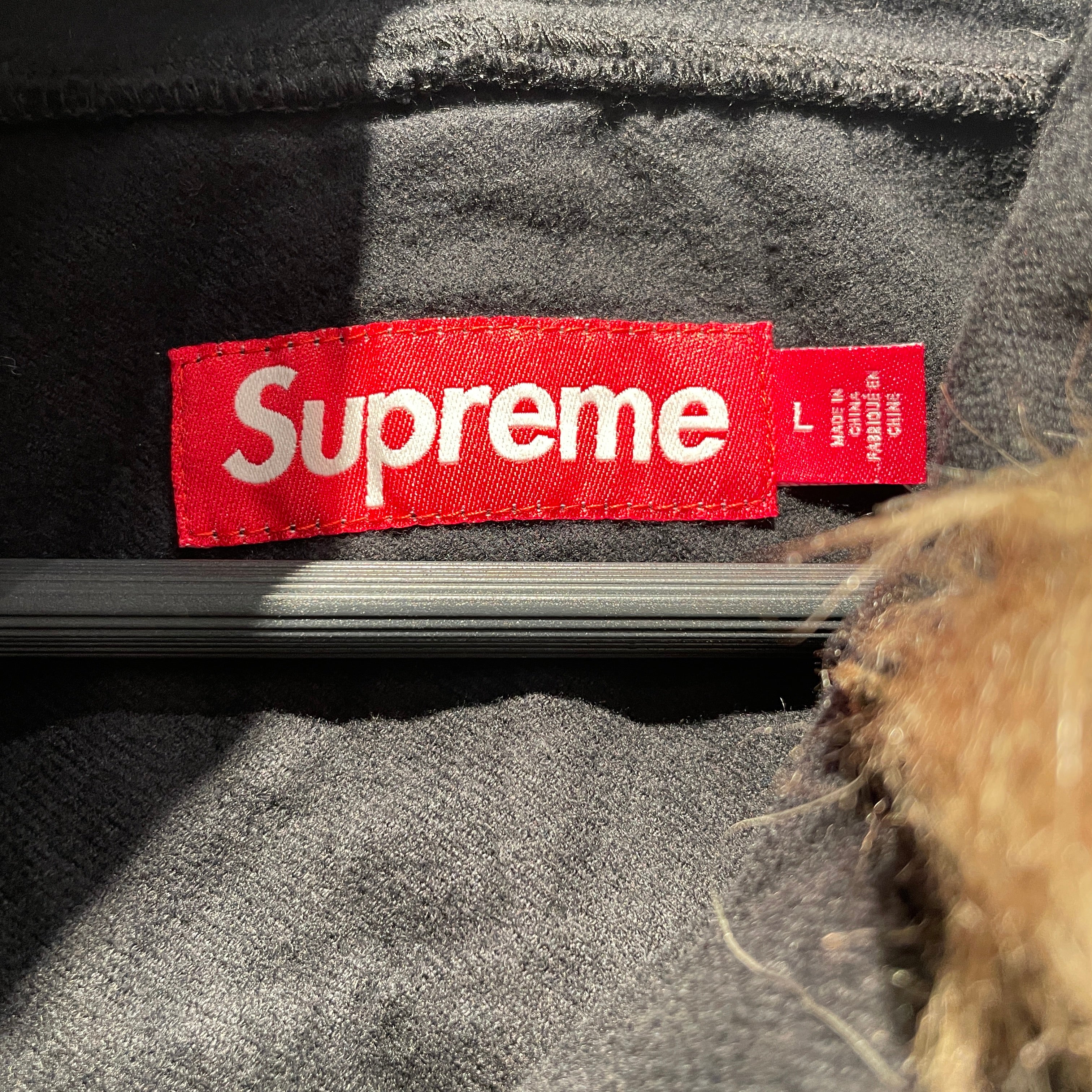Supreme/Hoodie/L/Cotton/BLK/FUR HOOD FLANNEL view 3