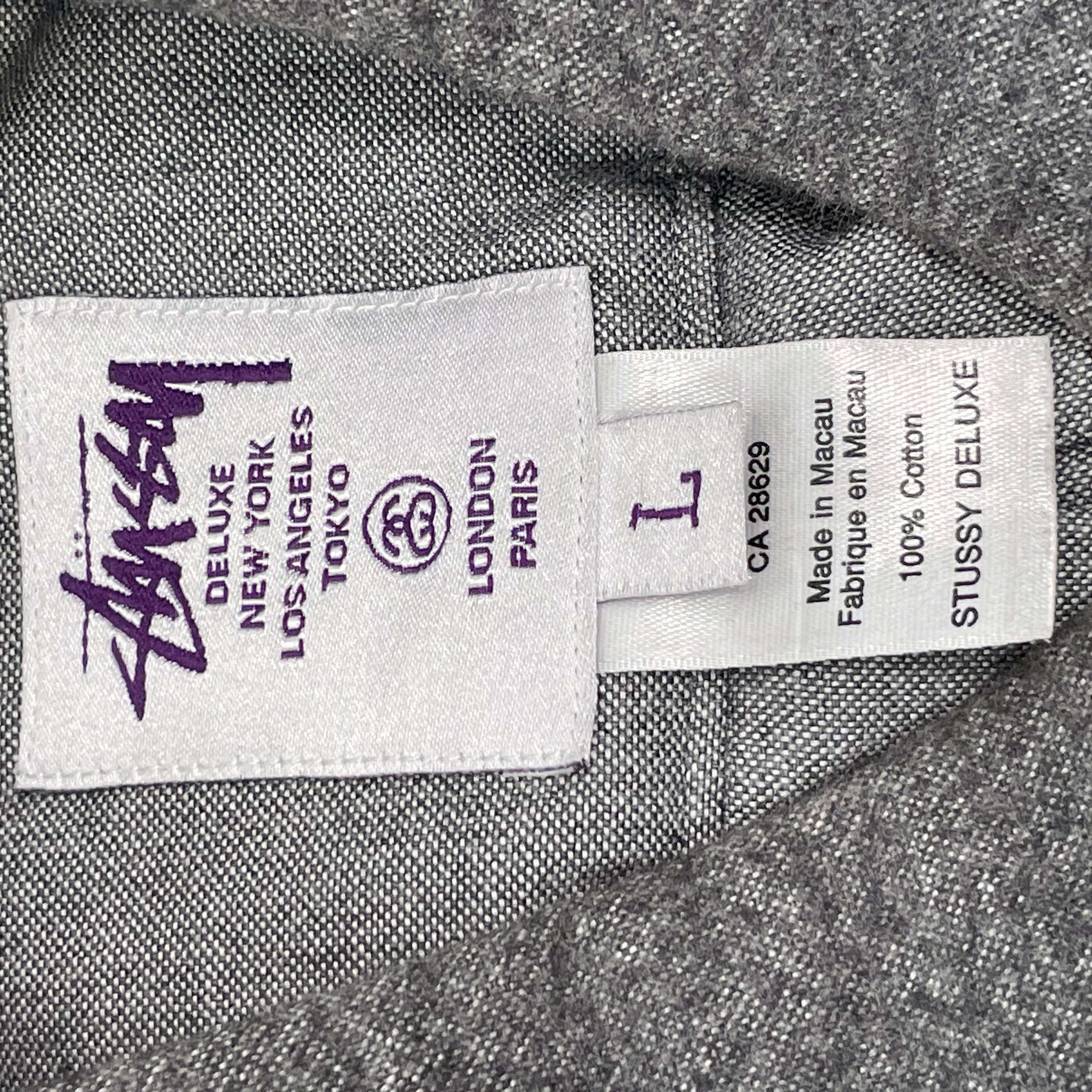 STUSSY/Flannel Shirt/L/Cotton/GRY/94975 view 3